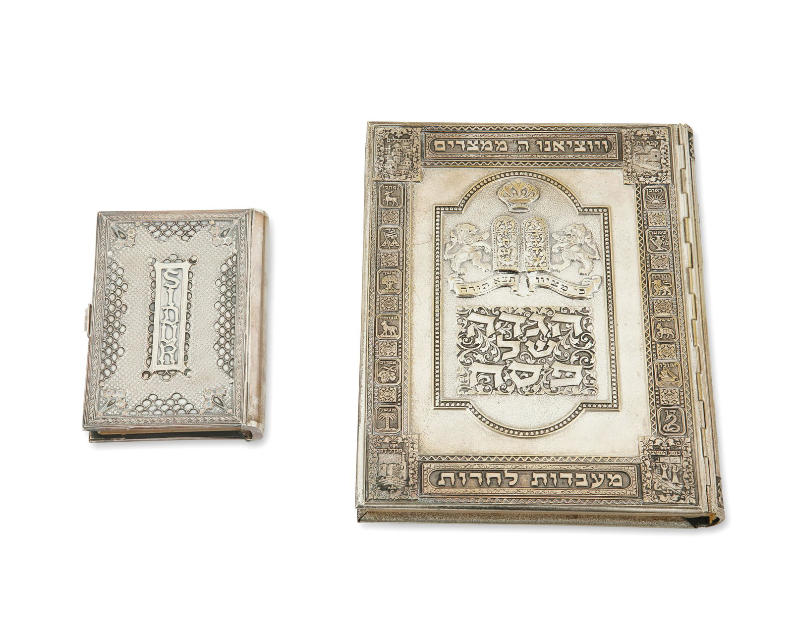Two religious silver book covers (1 of 3)