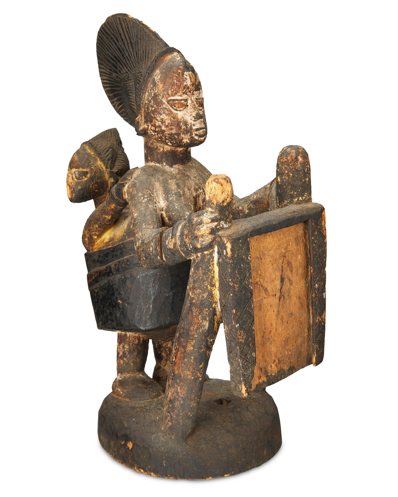A Yoruba carved wood maternity altarpiece (1 of 5)