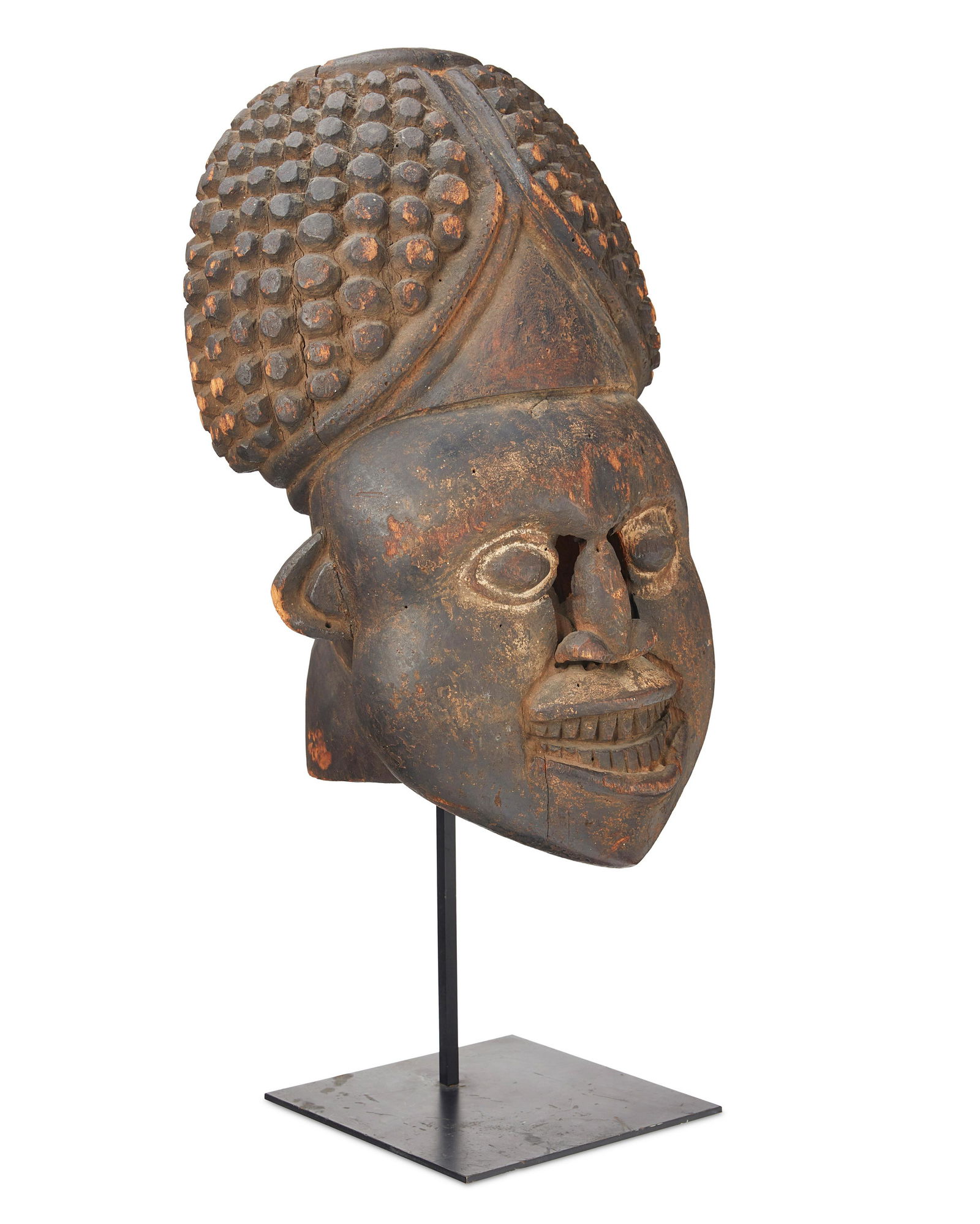 A Bamum "Tu-Ngunga" carved wood helmet mask (1 of 4)
