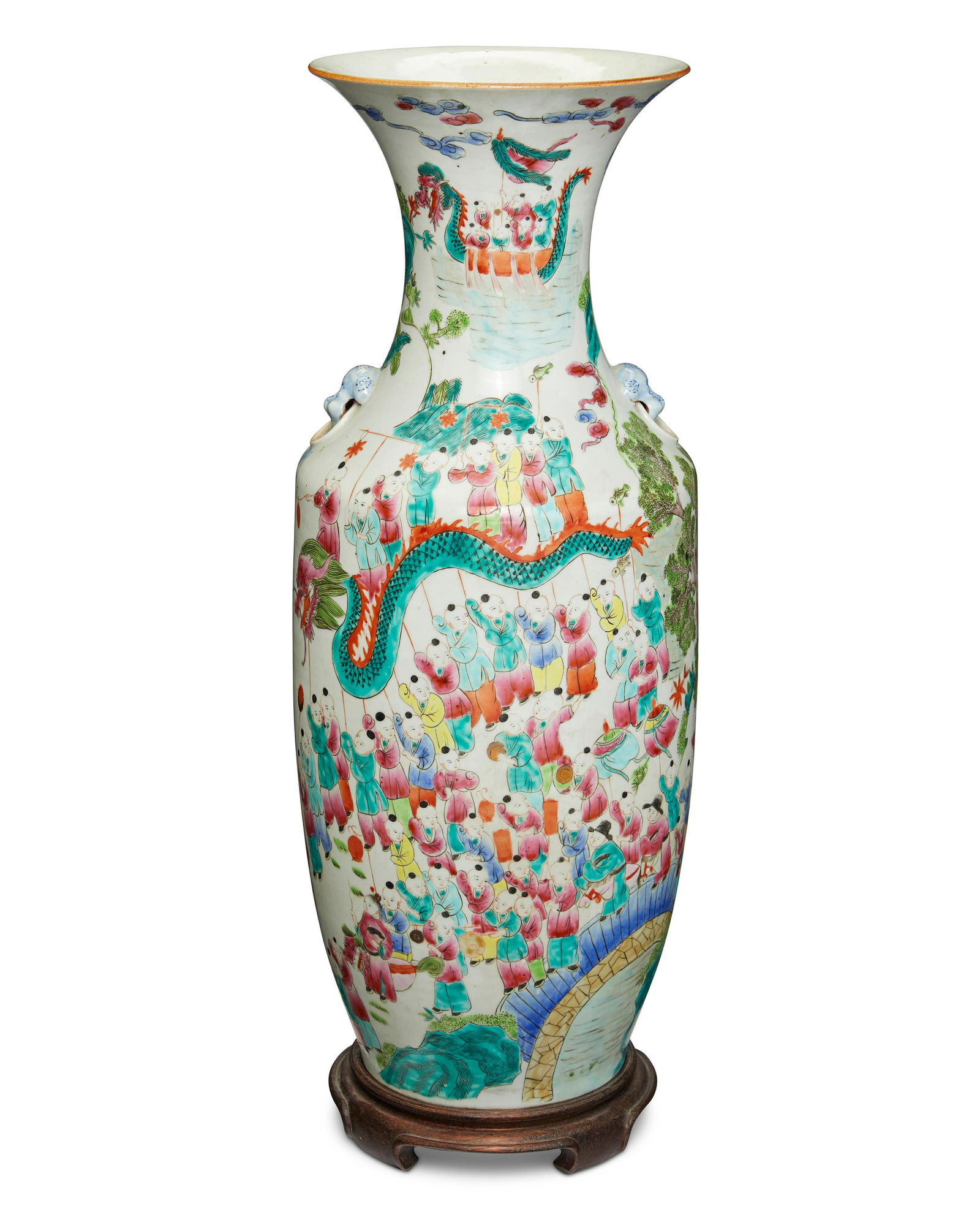 A Chinese Late Qing enameled and gilt porcelain vase (1 of 2)