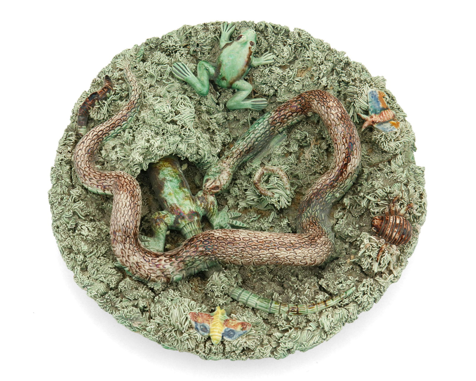 Jose Alves Cunha, (Active 1860-1885), Late 19th century, Snake, Lizard, Frog, Snail, and Various (1 of 3)