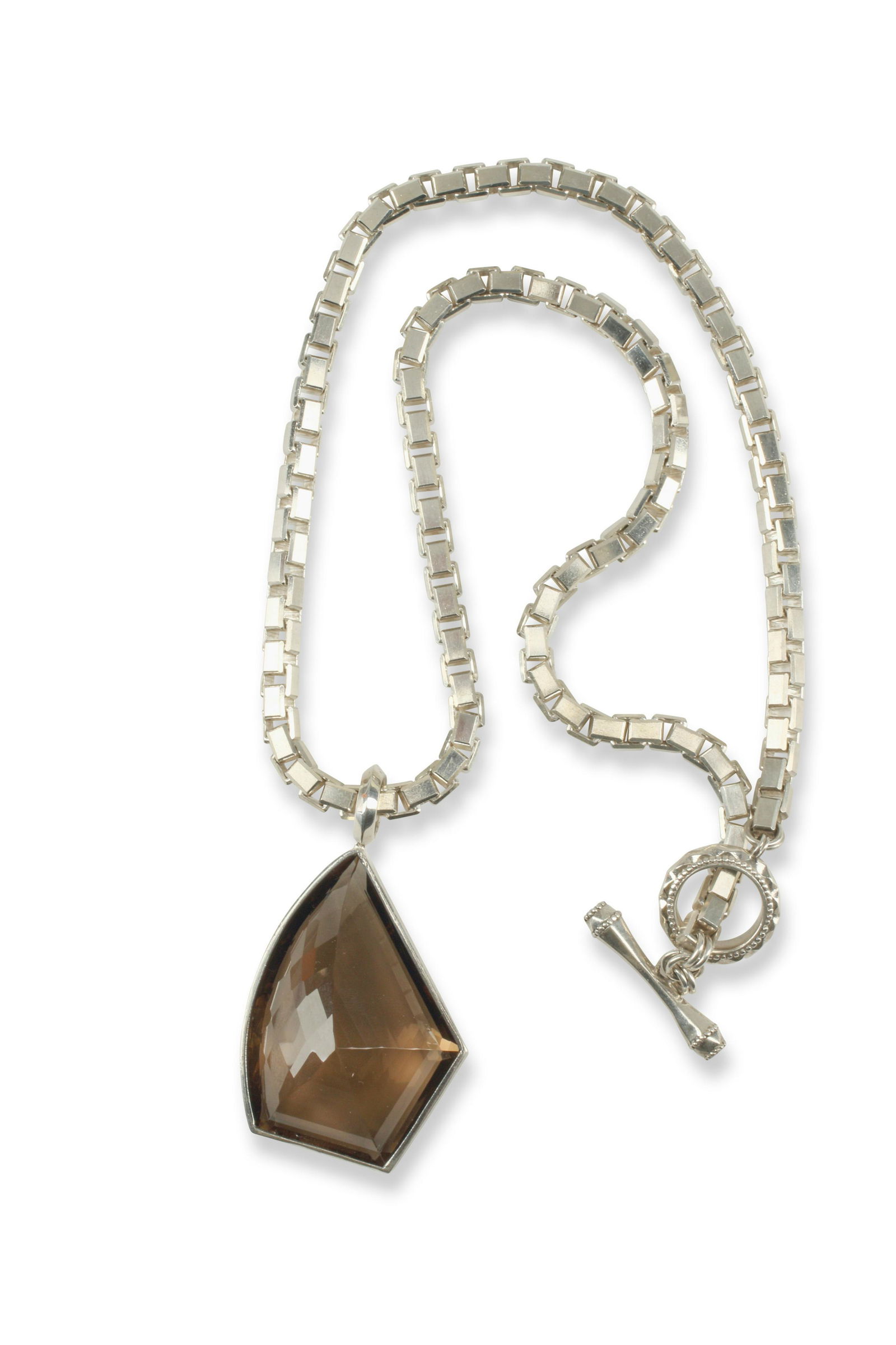 A Stephen Dweck sterling silver and smokey quartz necklace (1 of 3)