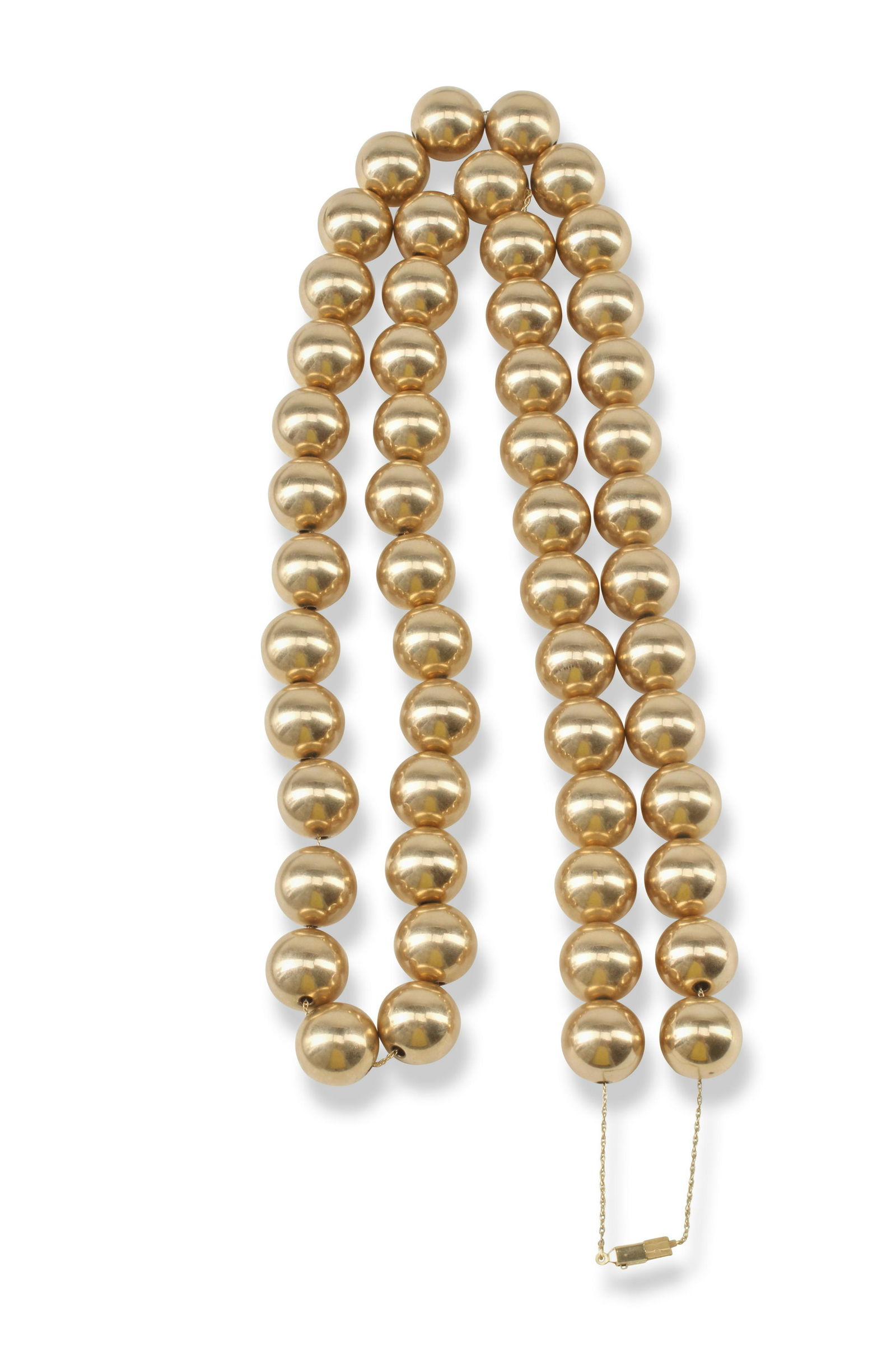 A gold bead necklace (1 of 1)
