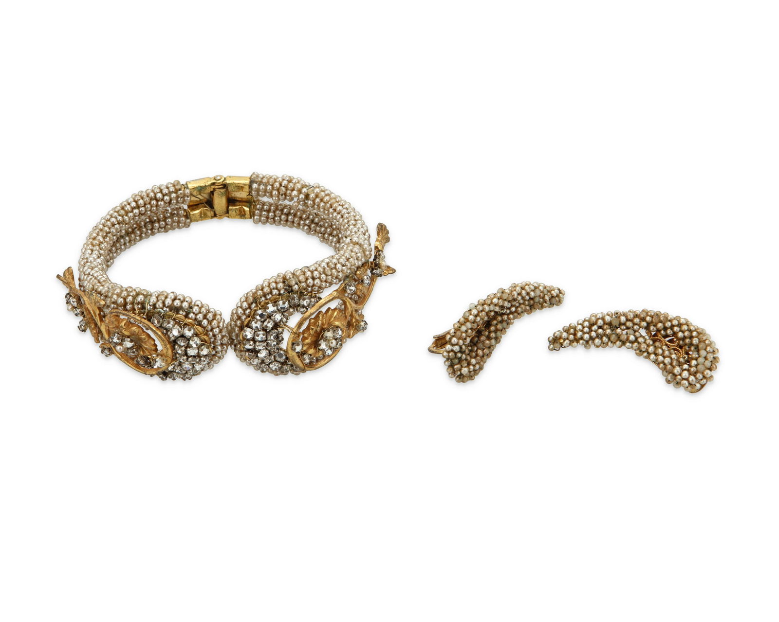 A Miriam Haskell bracelet and earrings (1 of 2)