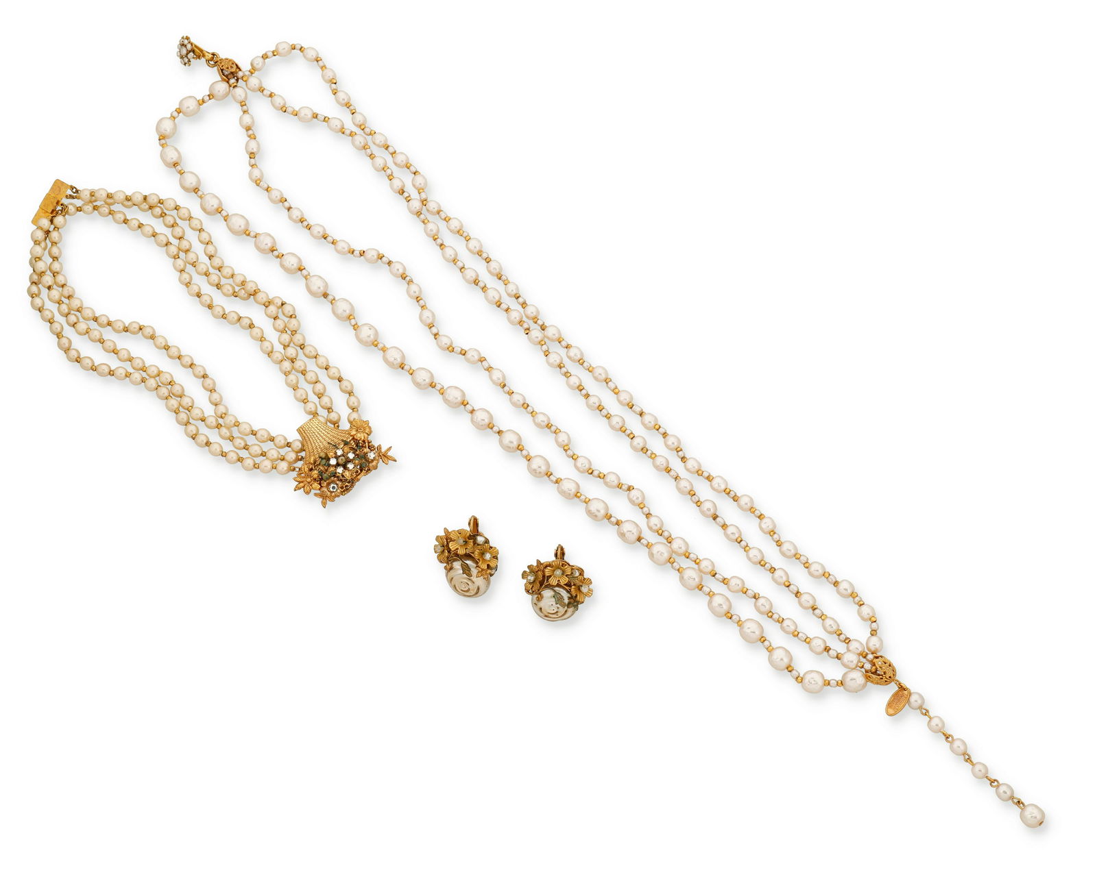 A group of faux pearl jewelry including Miriam Haskell (1 of 1)