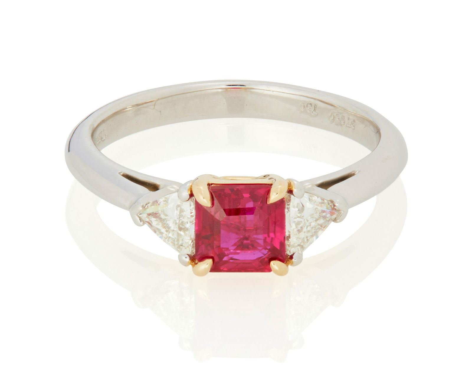 A Burmese ruby and diamond ring (1 of 4)