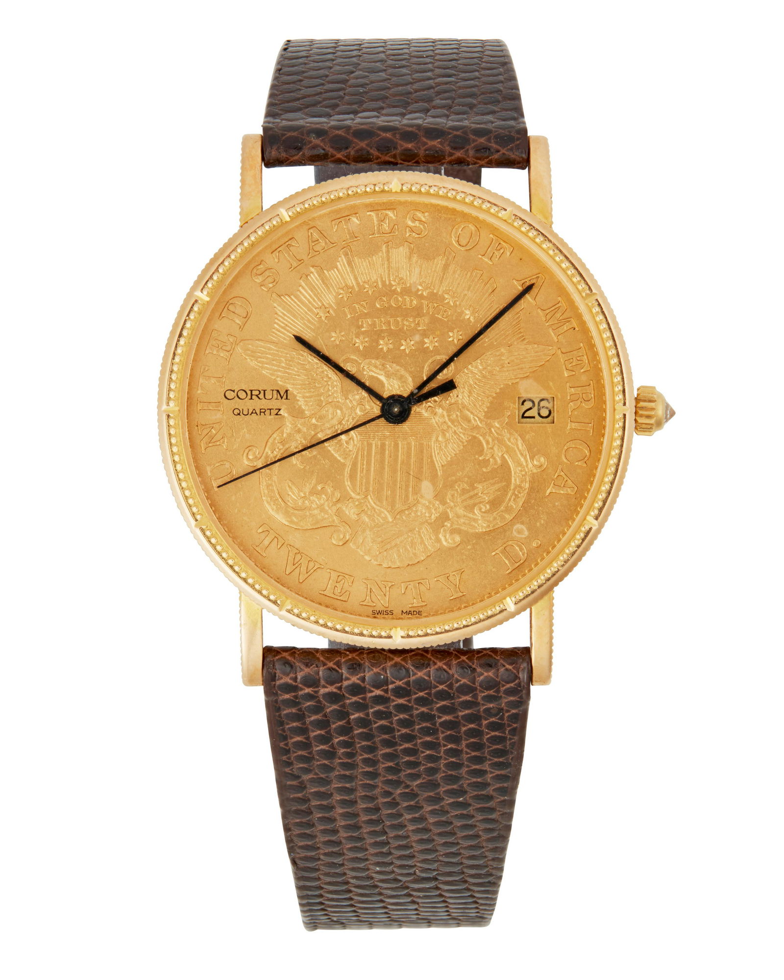 A Corum coin gold wristwatch (1 of 3)