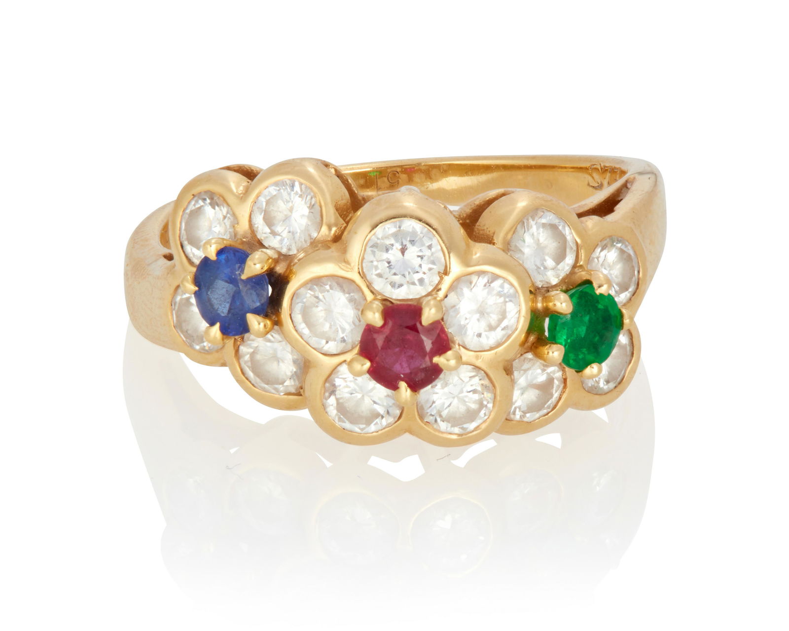 A gem-set flower ring (1 of 2)