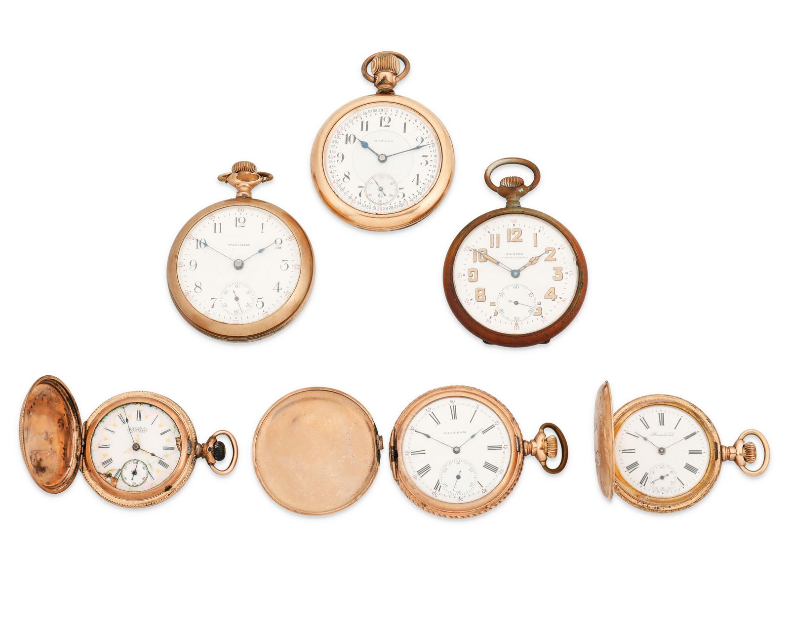 Six gold-filled pocket watches (1 of 3)