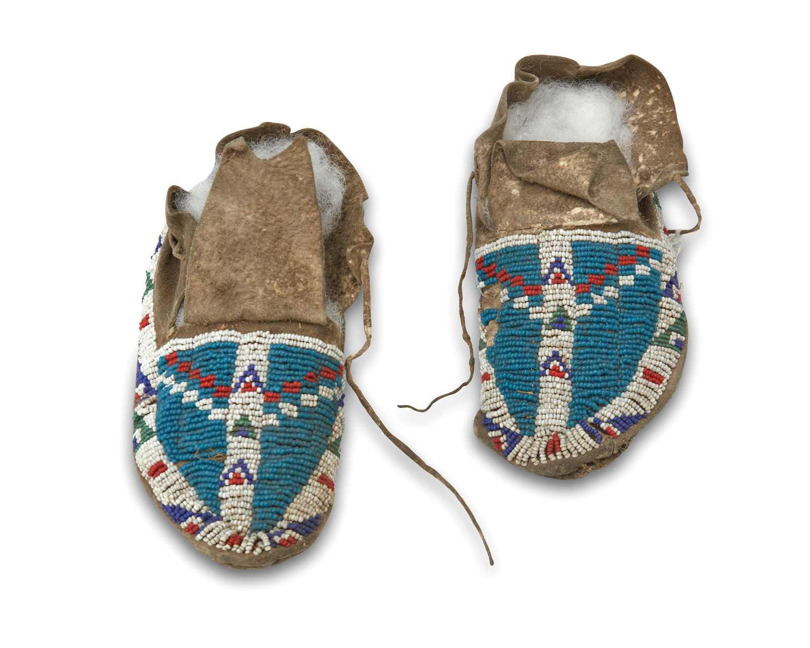 A pair of Plains Indian beaded moccasins (1 of 5)