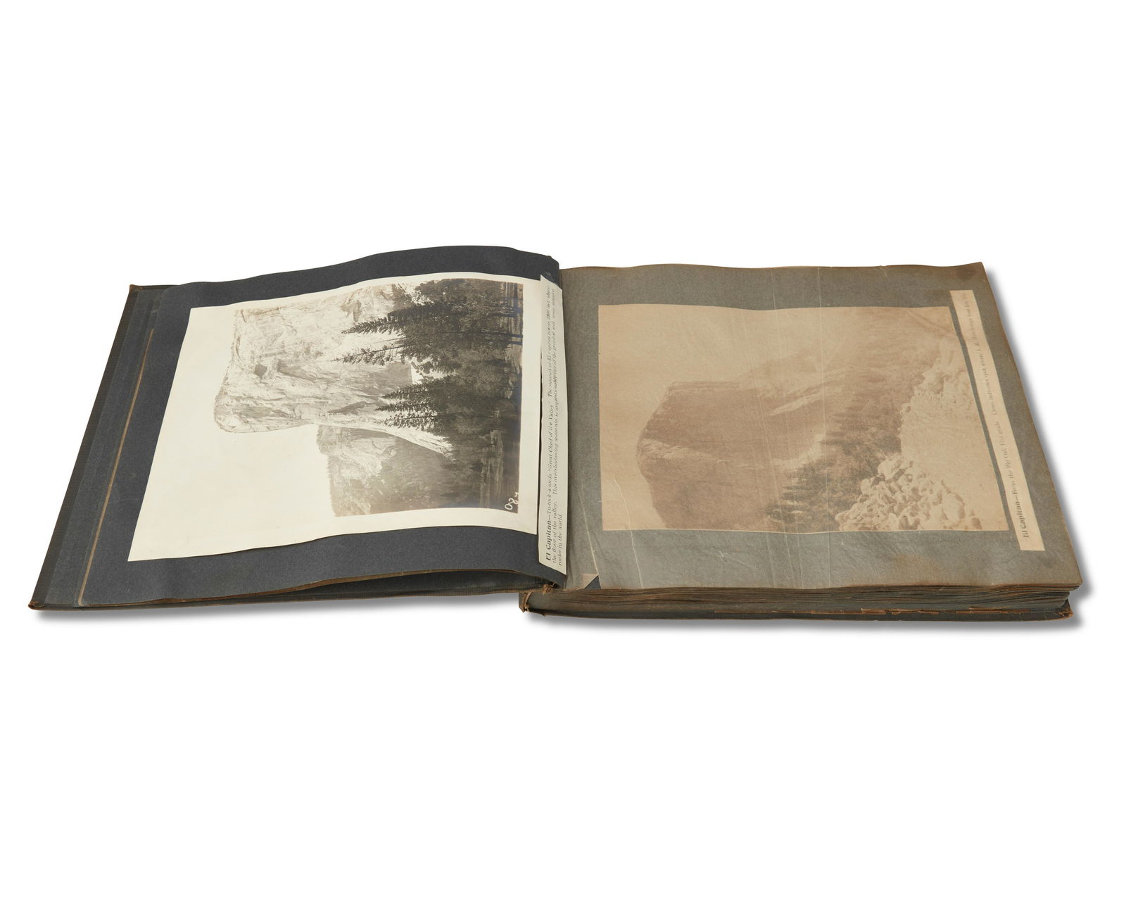 Benjamin Sears (1846-1905), Photographs in Yosemite, Custom loose-leaf black album: 12.75" H x 10.37 (1 of 12)