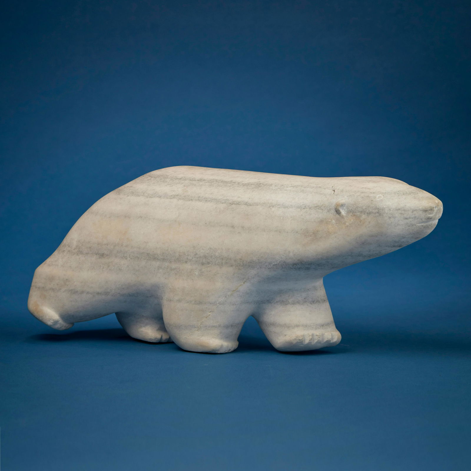 Mikisiti Saila (1939-2008, Inuit; Cape Dorset/Kinngait), Carved polar bear figure (1 of 5)