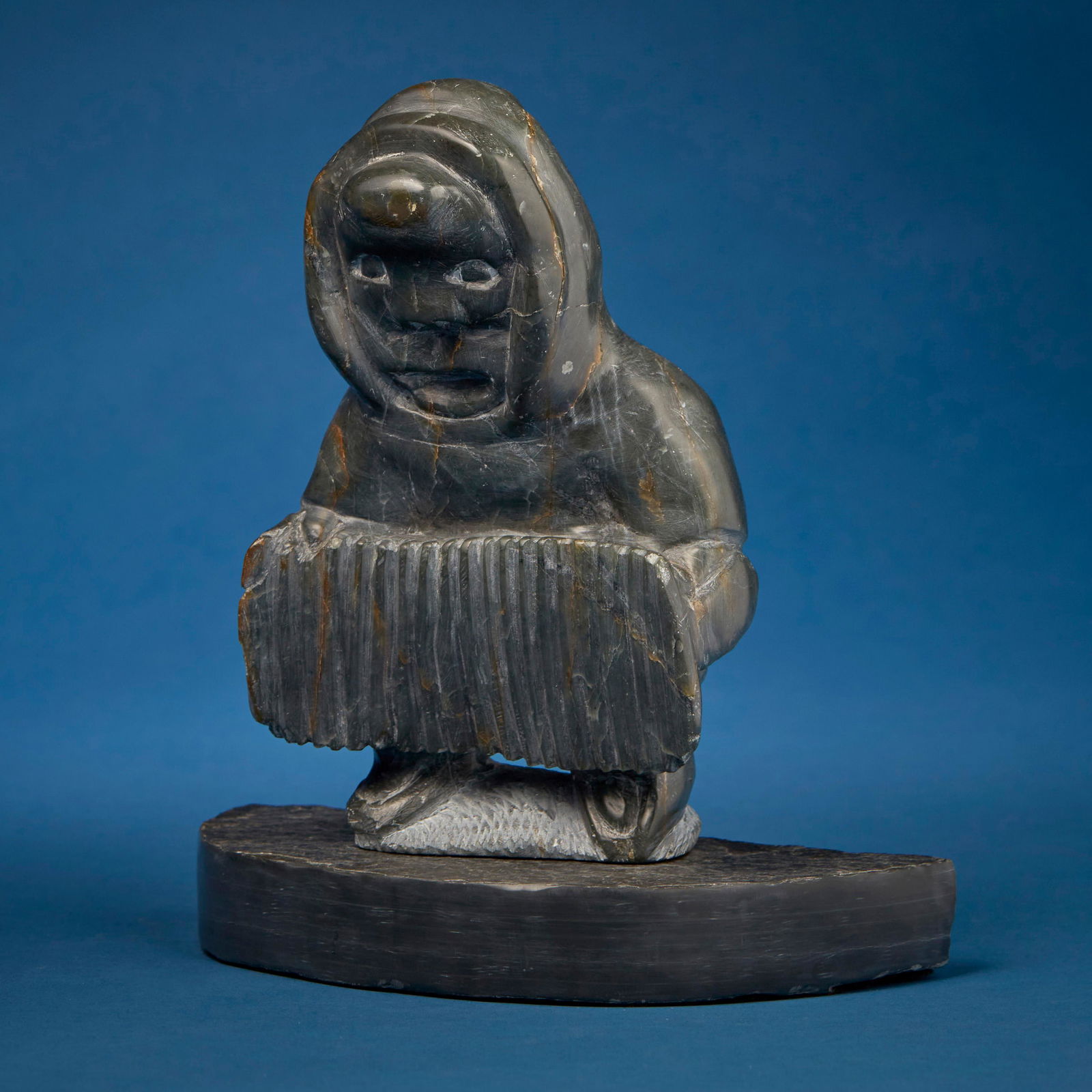 Johnny Inukpuk (1911-2007, Inuit; Port Harrison/Inukjuak), Accordion Player, circa 1999 (1 of 5)