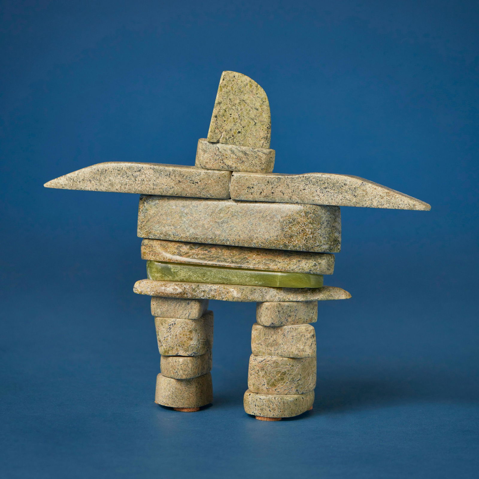 Ralaa Nutarariaq (active late 20th century, Inuit; Nunavut Territory), Carved "inunnguaq" stacked (1 of 7)