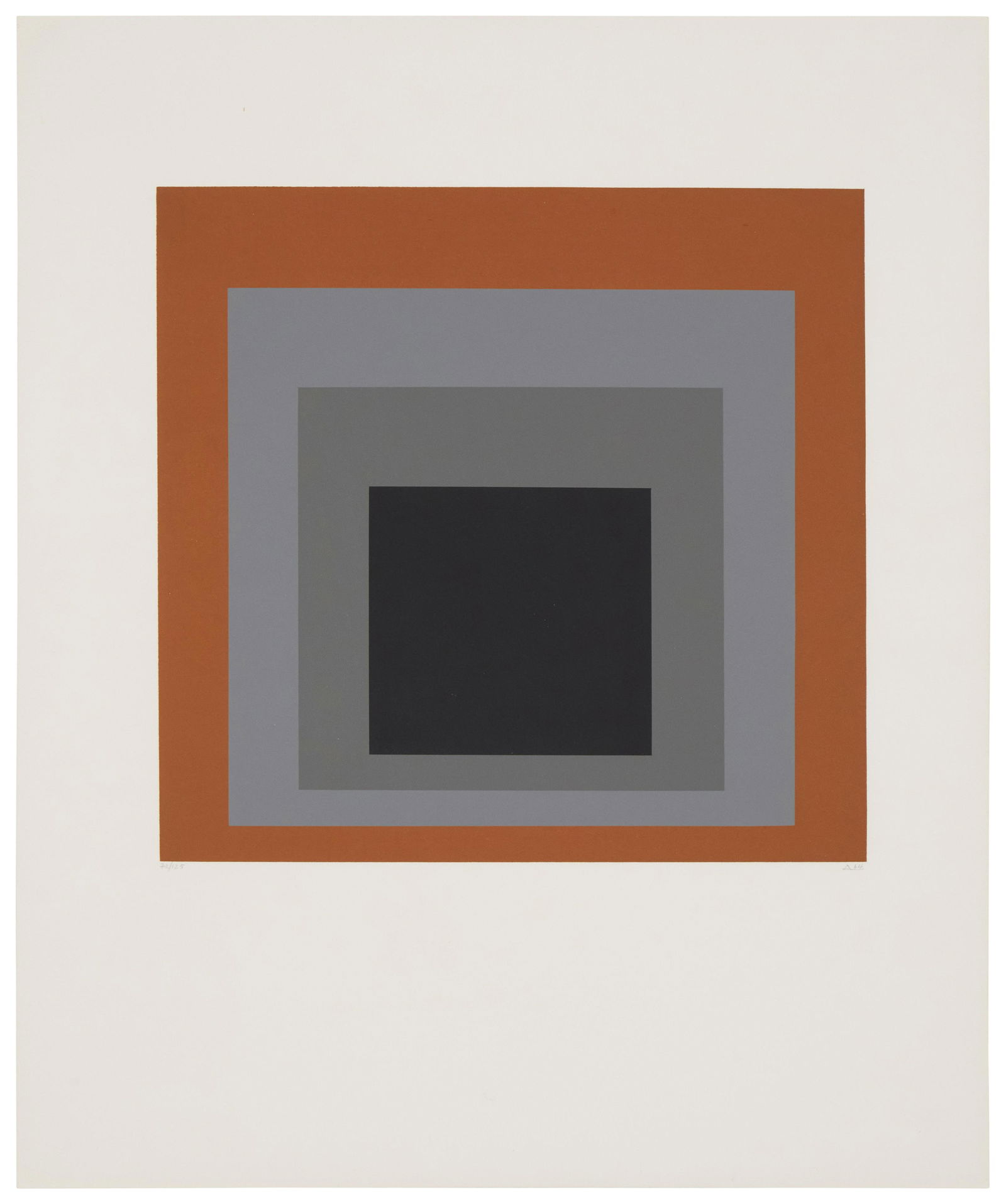 Josef Albers (1888-1976), One plate from "Homage to the Square," 1964, Screenprint in colors on a (1 of 7)