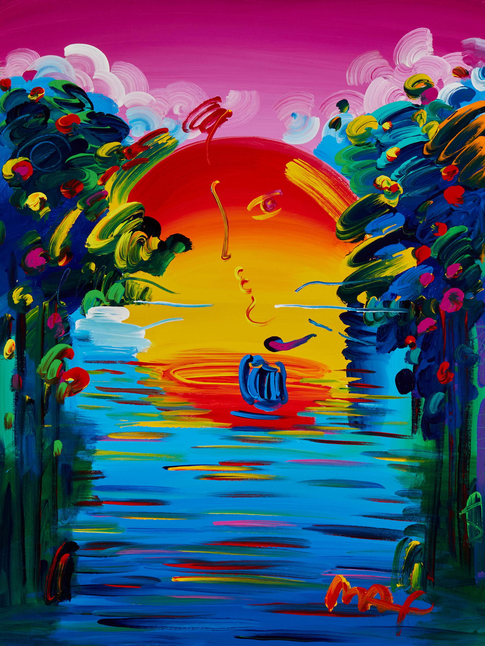 Peter Max (b.1937), "Better World," 2002, Acrylic on canvas, 40" H x 30" W (1 of 7)