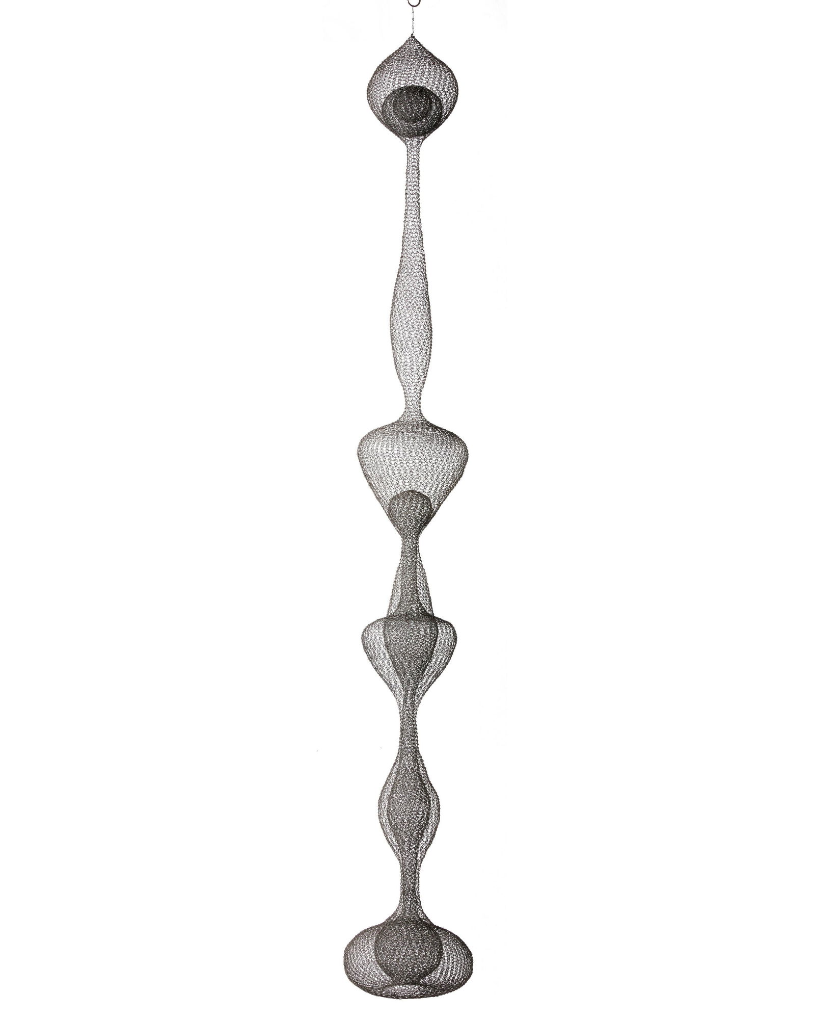 Ulrikk DufossE (b. 20th century), Untitled, Hand-woven mesh wire, 103" H x 13" Dia. approx. (1 of 5)