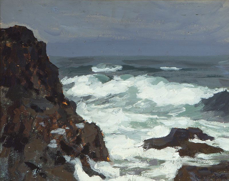 Paul Dougherty (1877-1947): Off the Maine Coast, estate signed lower right: Paul Dougherty, oil on panel, 12'' x 16'', est:$1500/2000. Provenance: Estate of the artist; Mills & Lang Fine Art, April 1990, no. 230, acquired from t