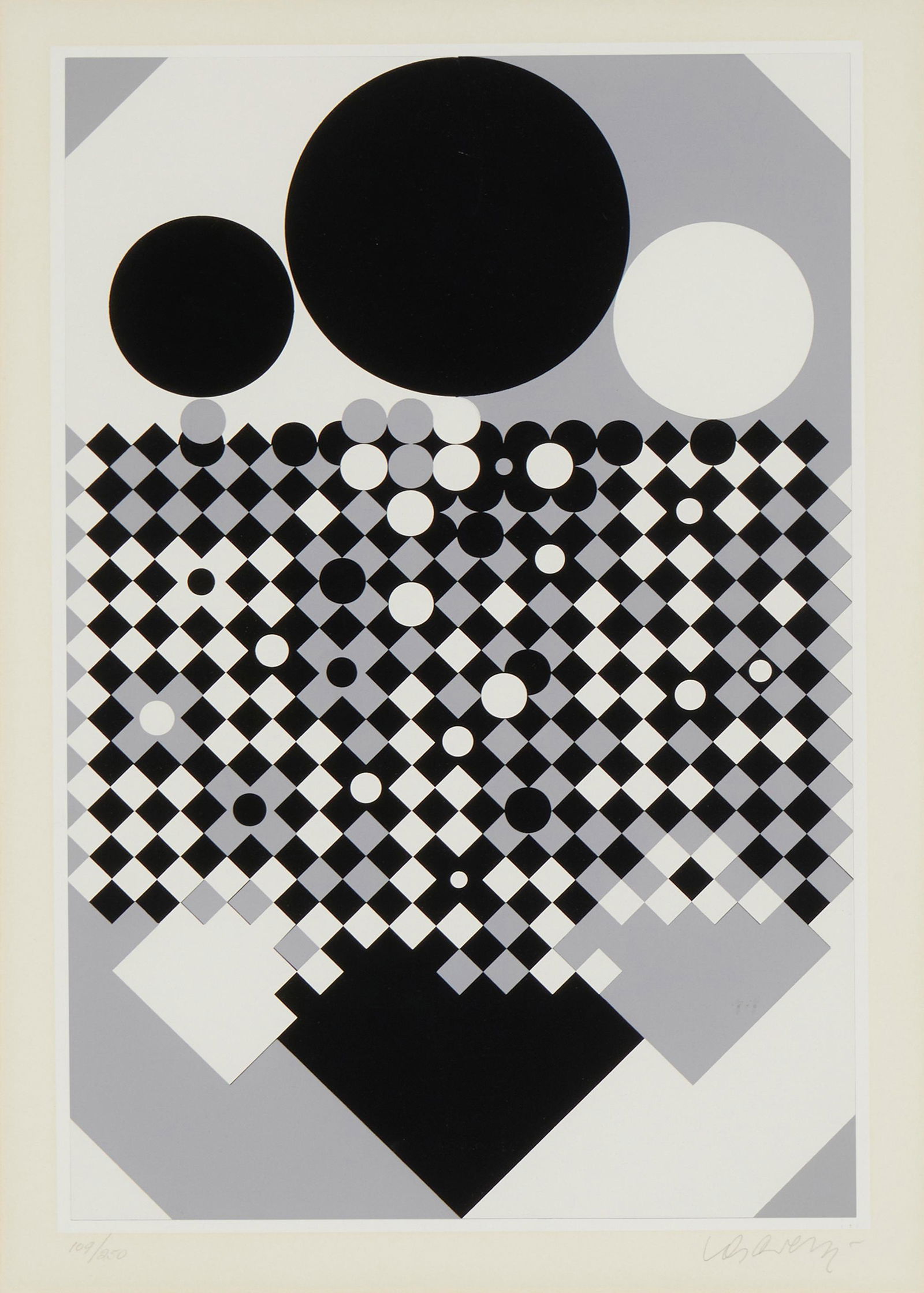 Victor Vasarely (1906-1997), "Antares," 1970, Screenprint in colors on paper, Image: 18.625" H x (1 of 6)
