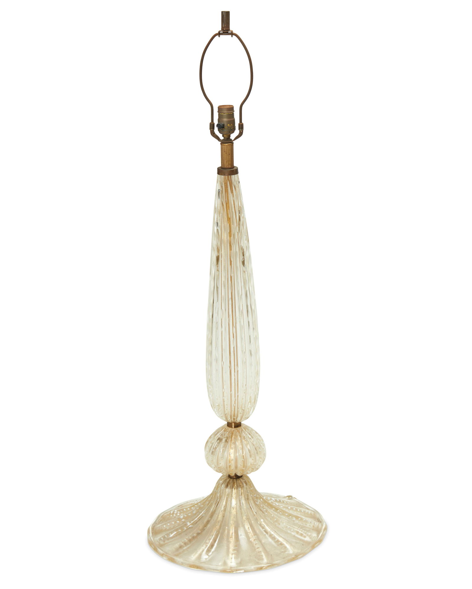 A large Murano "Corndonota d'Oro" blown glass table lamp (1 of 4)