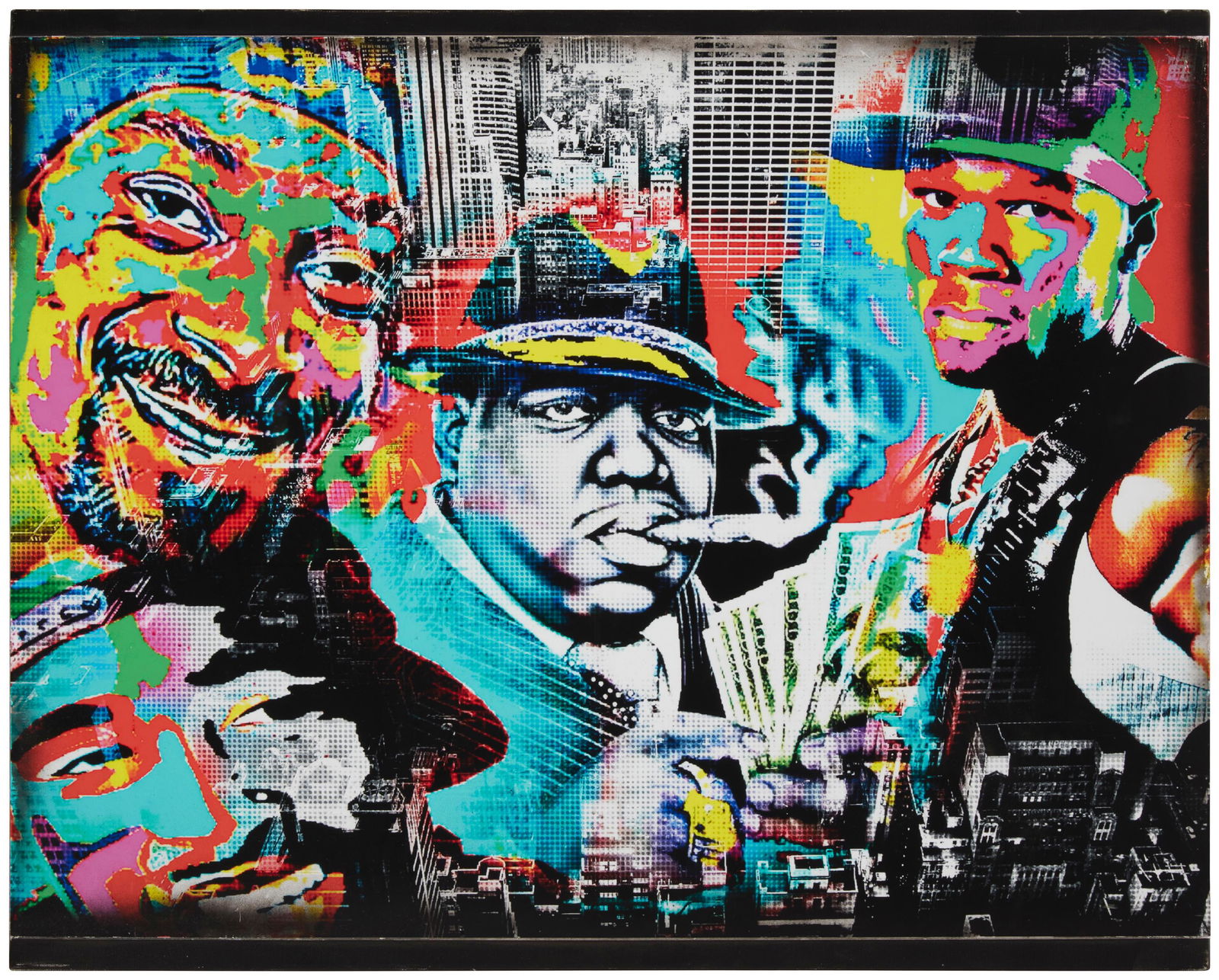 American School 20th Century, Legendary rappers, Digital print in colors on acrylic laid to canvas, (1 of 4)