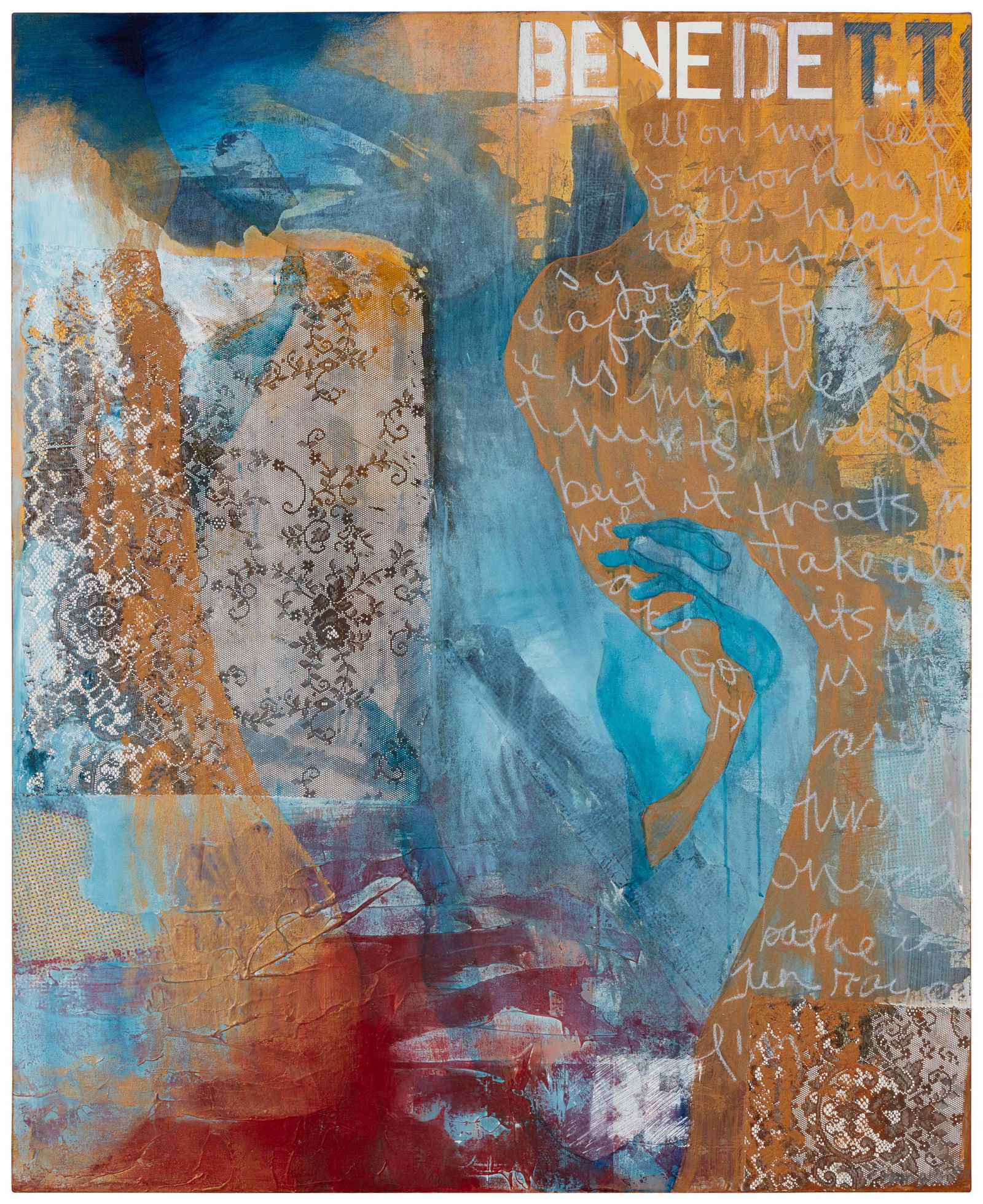Joanna Cutri (b. 1975), "Waking Up to the Space Between," 2009, Mixed media on canvas, 59.25" H x (1 of 4)