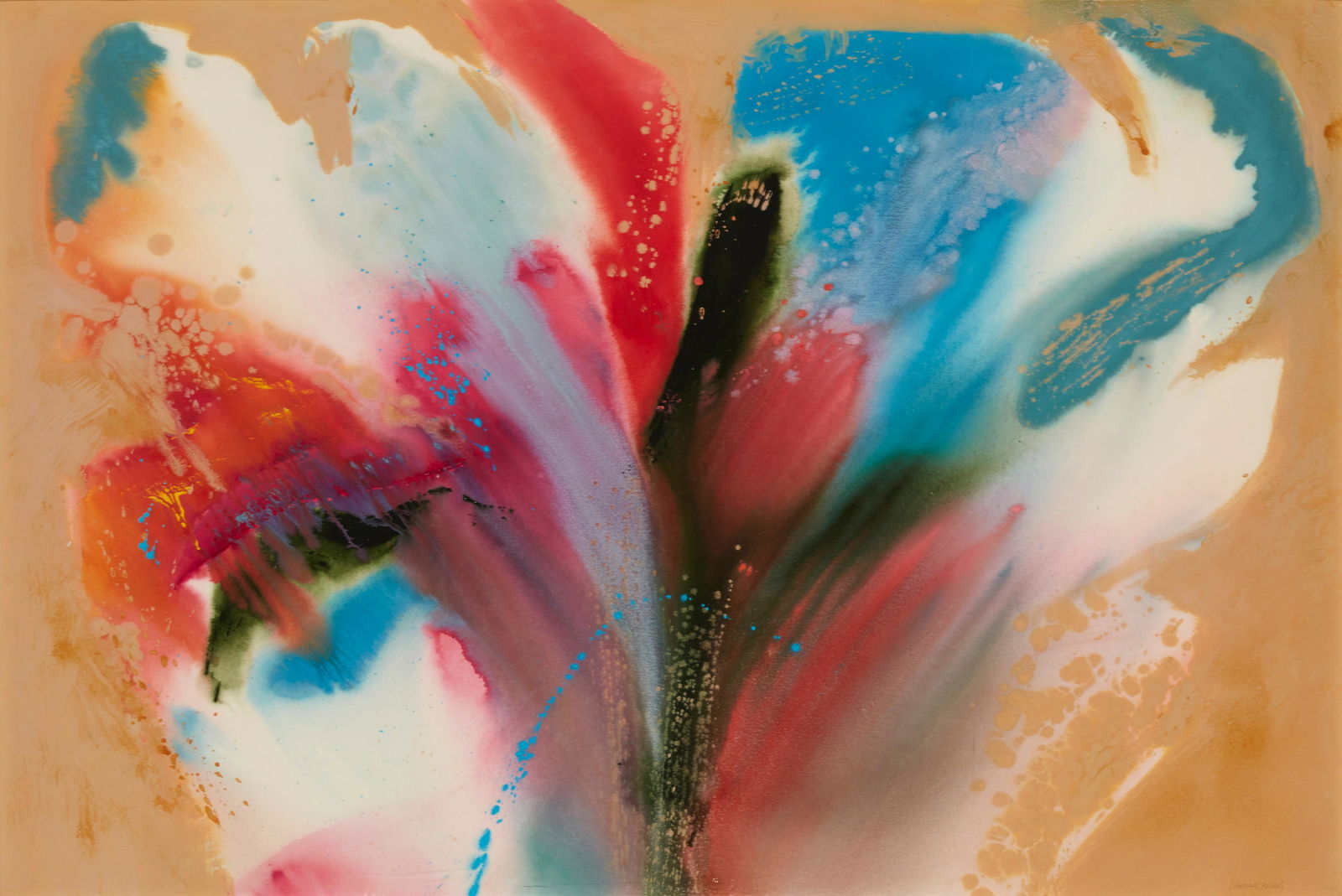 Lamar Briggs (1935-2015), Abstract, Mixed media on paper, Sight: 59" H x 40" W (1 of 5)