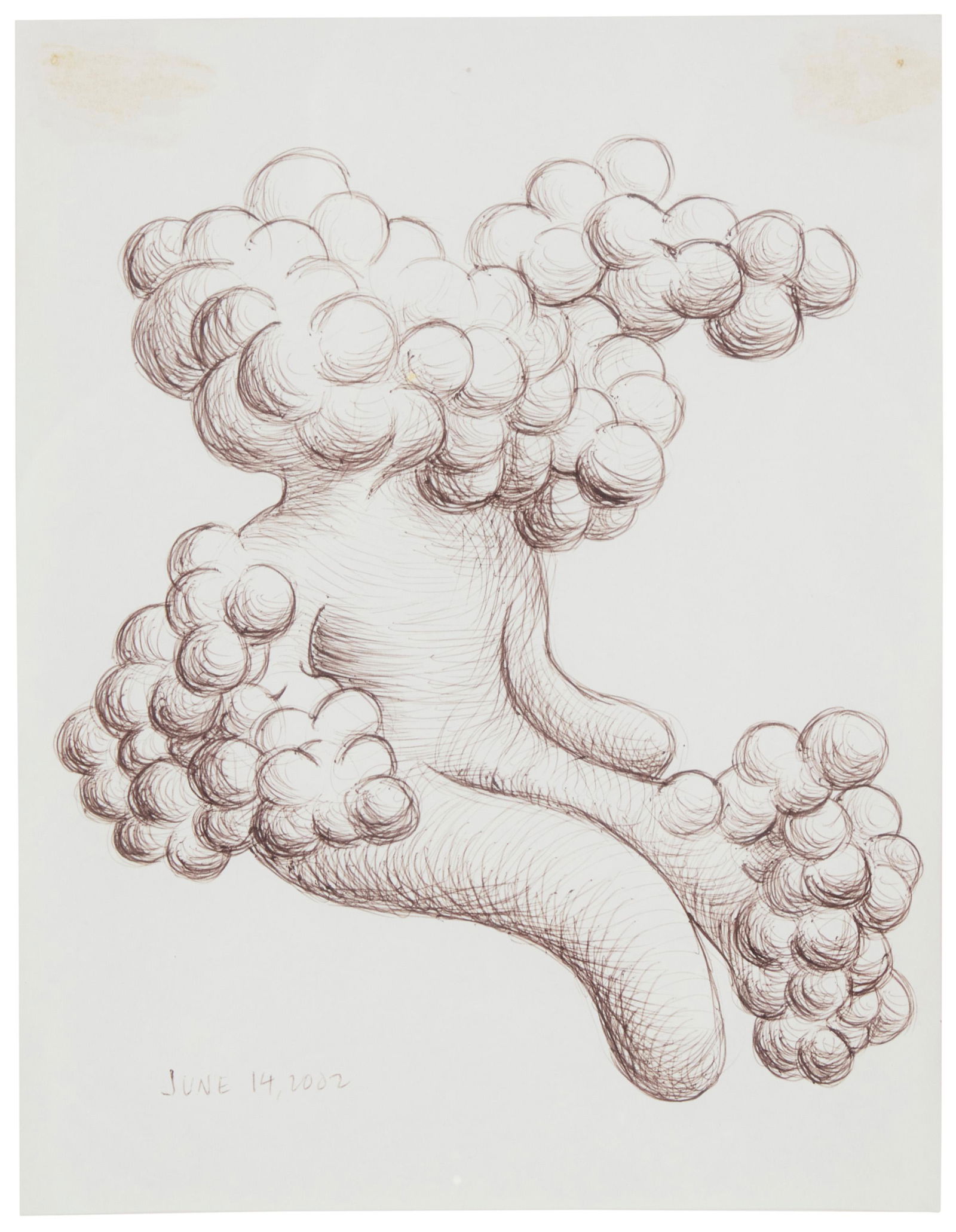 Michael Markowsky (20th century), Untitled, 2002, Ballpoint pen on paper, Image/Sheet: 11" H x 8.5" (1 of 6)