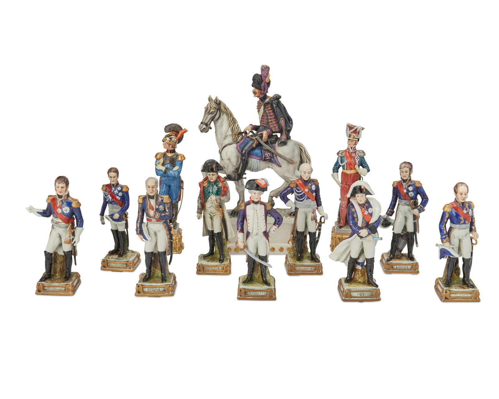 A group of Napoleonic porcelain military figures, 20th century (1 of 10)