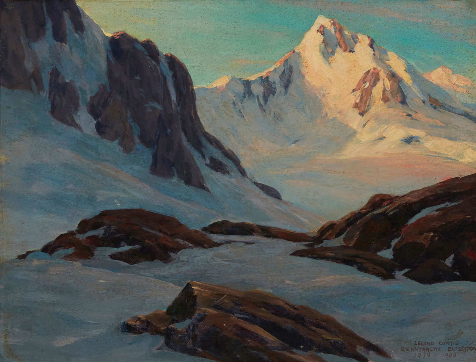 Leland Curtis (1897-1989), "Through the Pass," 1939-1940, Oil on canvasboard, 12" H x 16" W (1 of 7)
