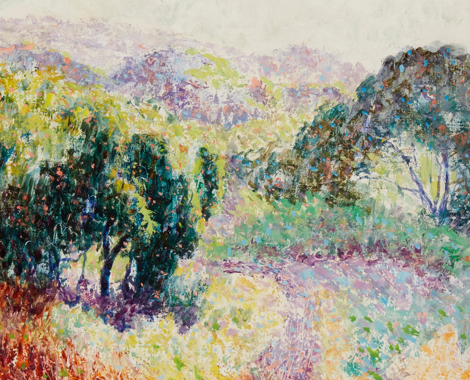 William Henry Clapp (1879-1954), Landscape with trees and hills, Oil on Masonite, 10" H x 12" W (1 of 5)