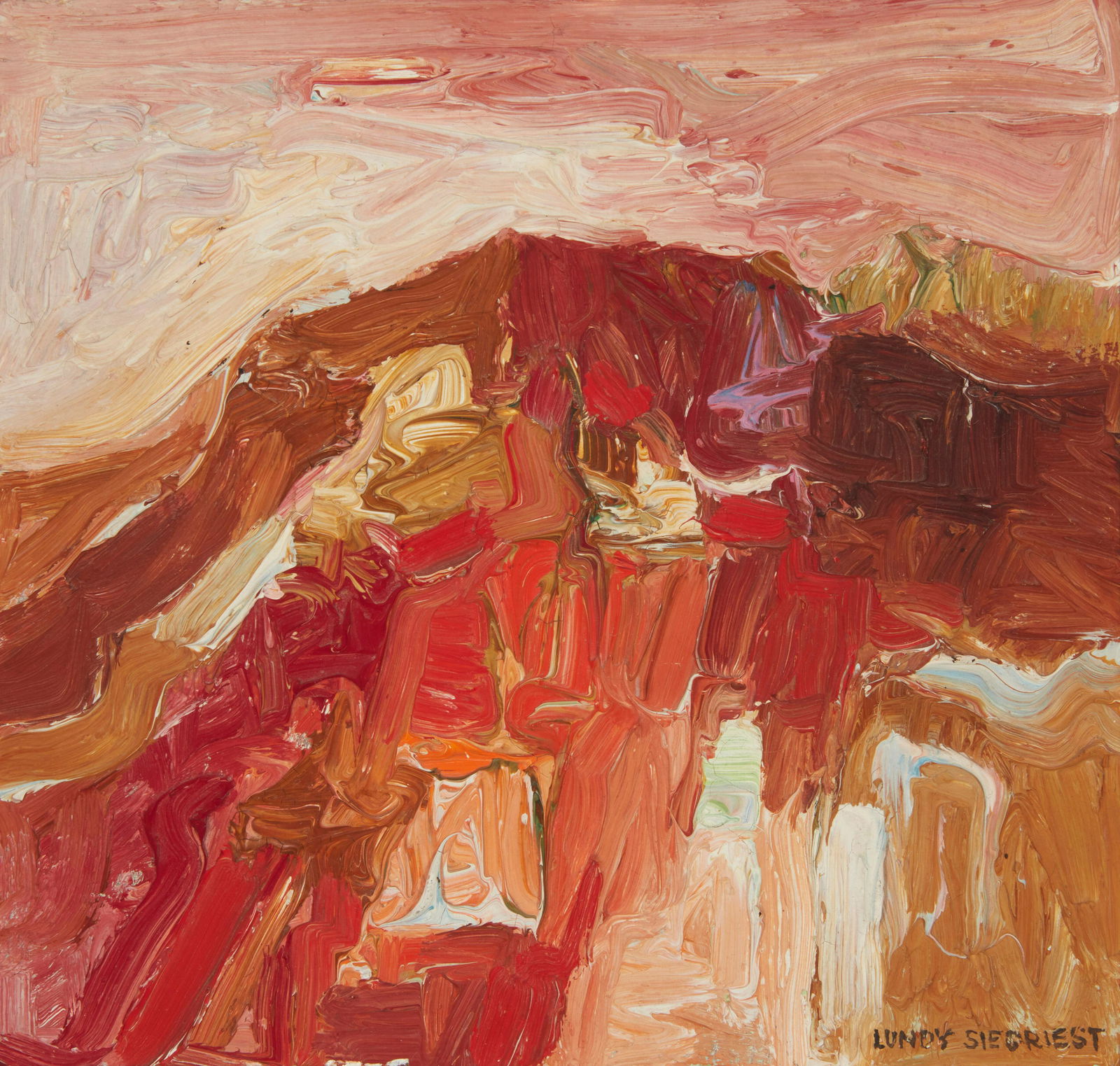 Lundy Siegriest (1925-1985), "Tom Mountain," 1965, Oil on Masonite, 7" H x 7.75" W (1 of 6)