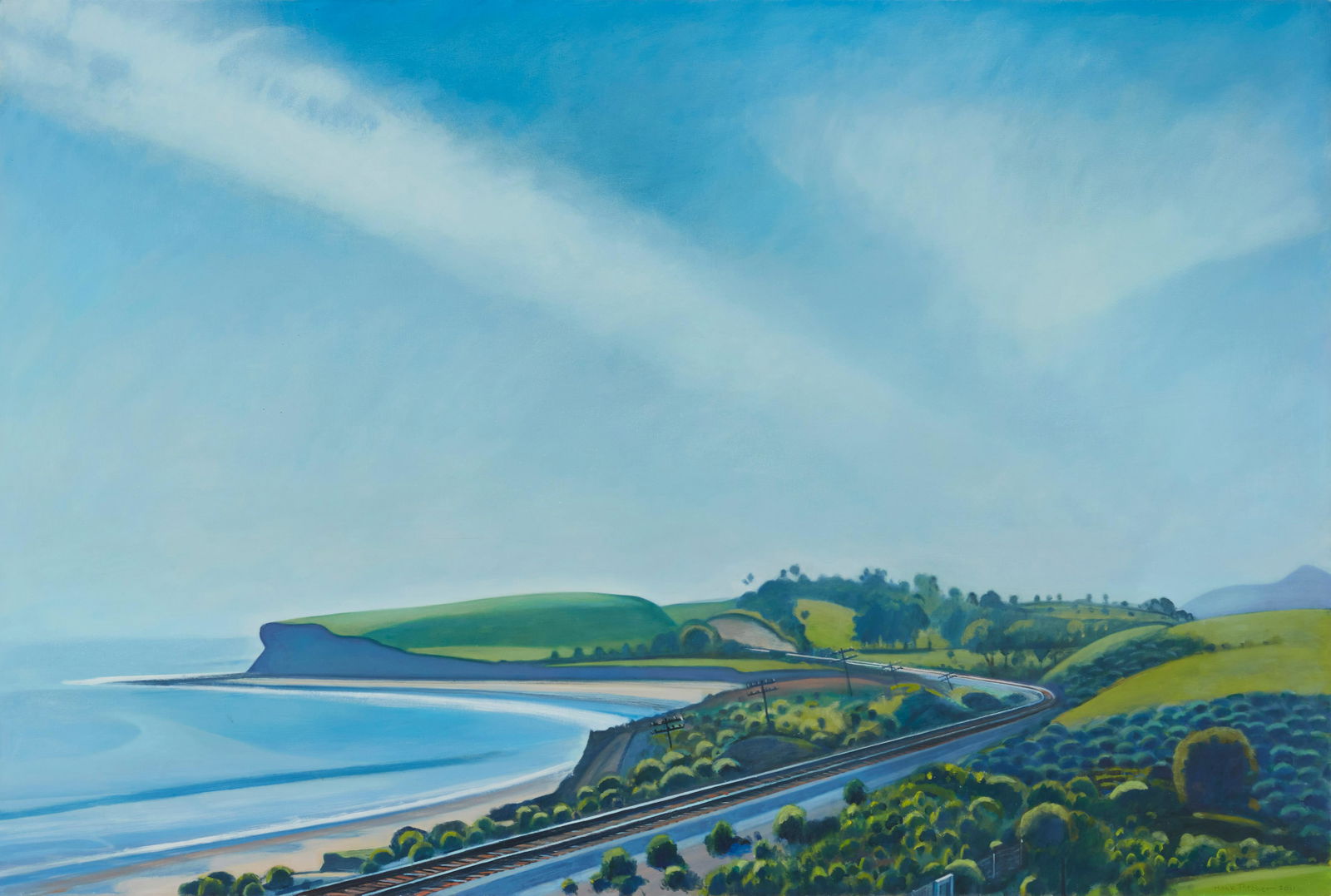 Hank Pitcher (b.1949), "Christmas Eve," 2011, Oil on canvas laid to board, 45.5" H x 68" W (1 of 6)