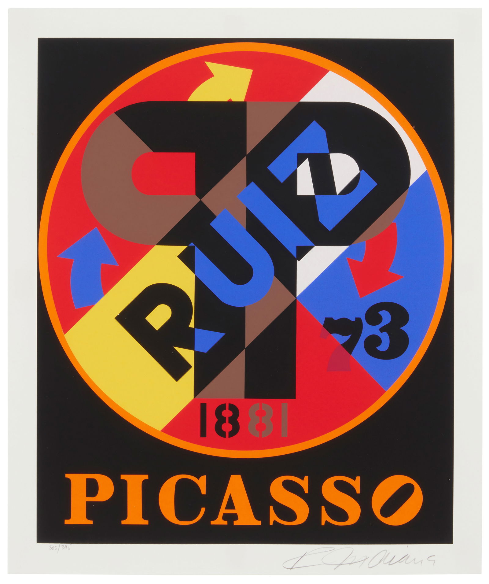 Robert Indiana (1928-2018), "Picasso" from "The American Dream Portfolio," 1997, Screenprint in (1 of 6)