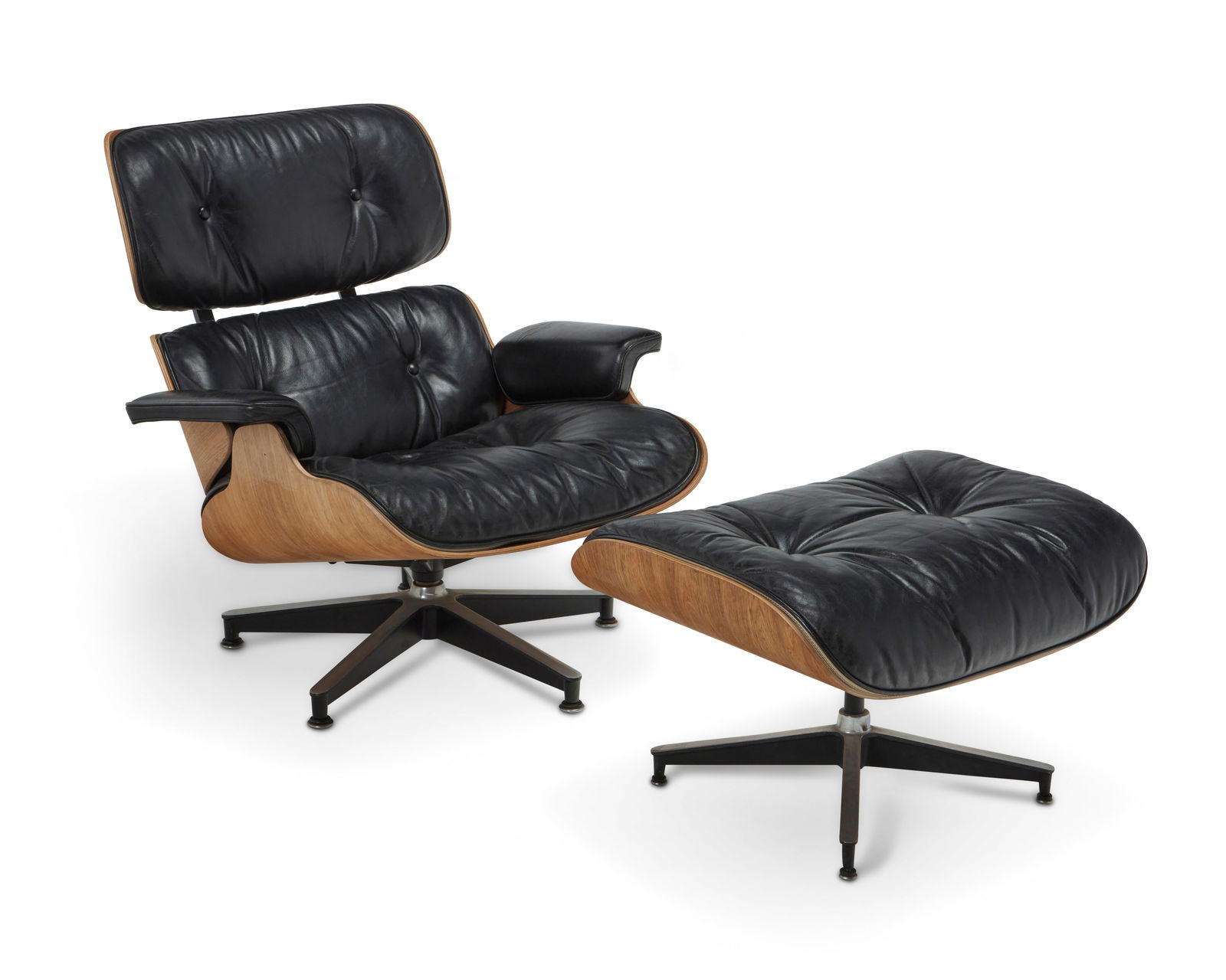 Ray and Charles Eames (1912-1988 and 1907-1978), Eames lounge chair and ottoman for Herman Miller, (1 of 8)