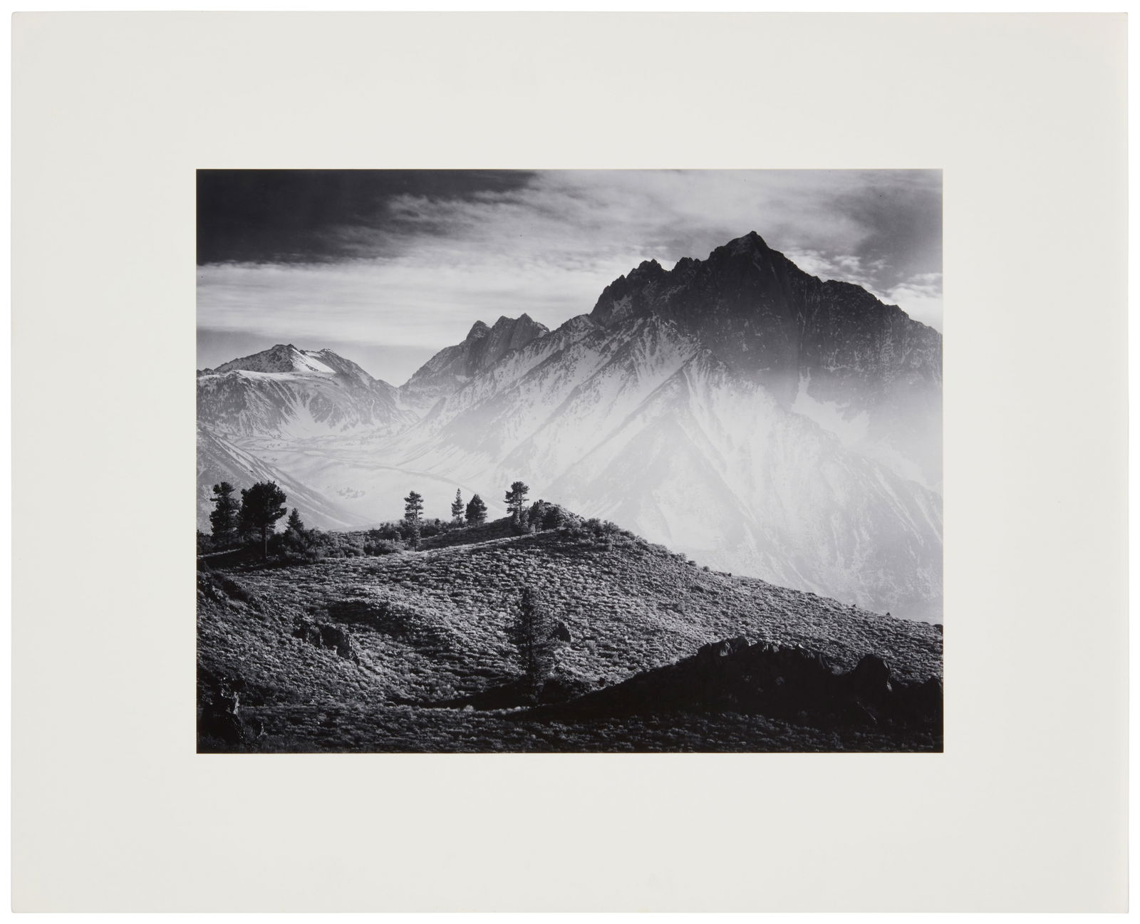 Morley Baer (1916-1995), "Round Valley and Mount Tom, Eastern Sierra," 1974, Gelatin silver print on (1 of 4)