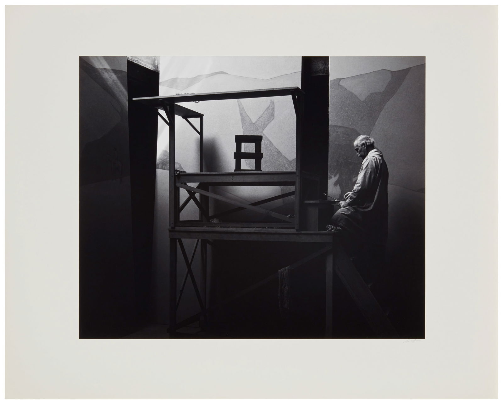 Ansel Adams (1902-1984), "Gottardo Piazzoni in His Studio, San Francisco," circa 1932, Gelatin (1 of 6)