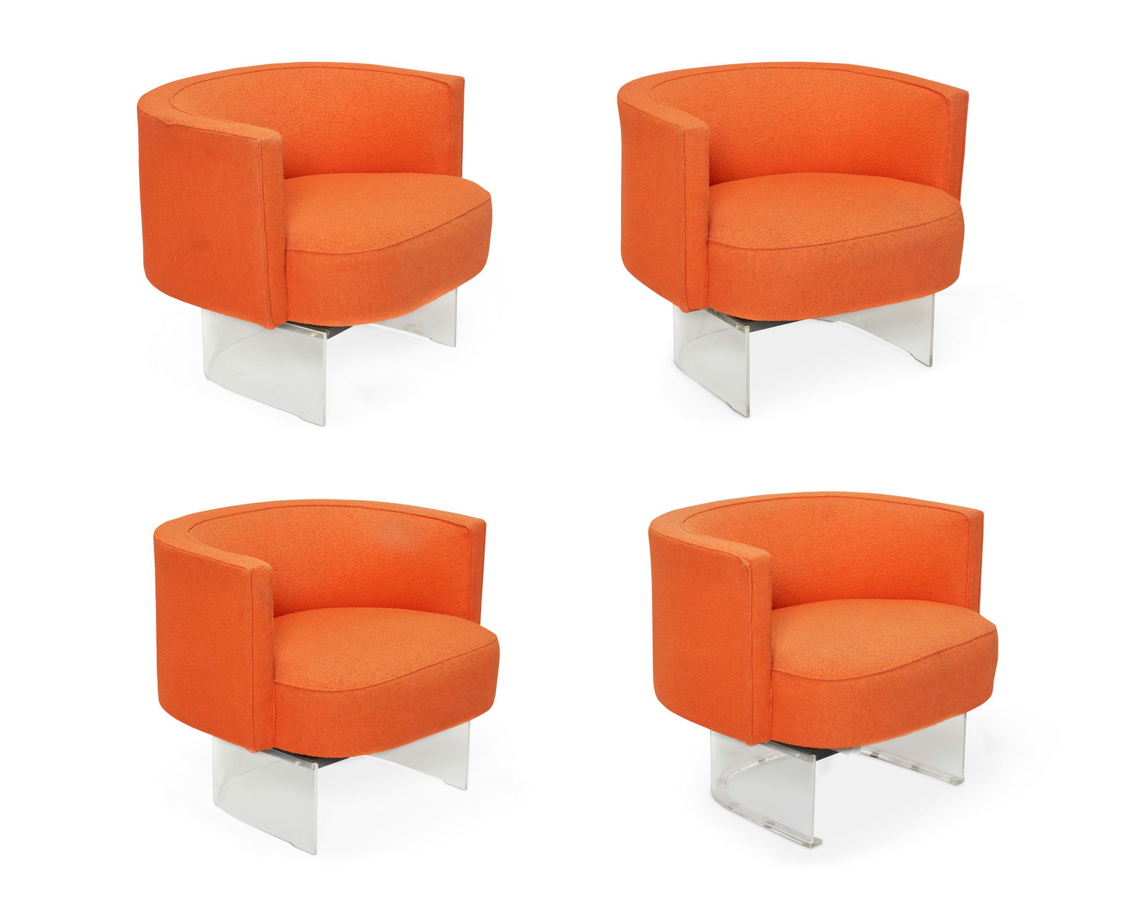 Four Vladimir Kagan-style barrel swivel chairs (1 of 18)