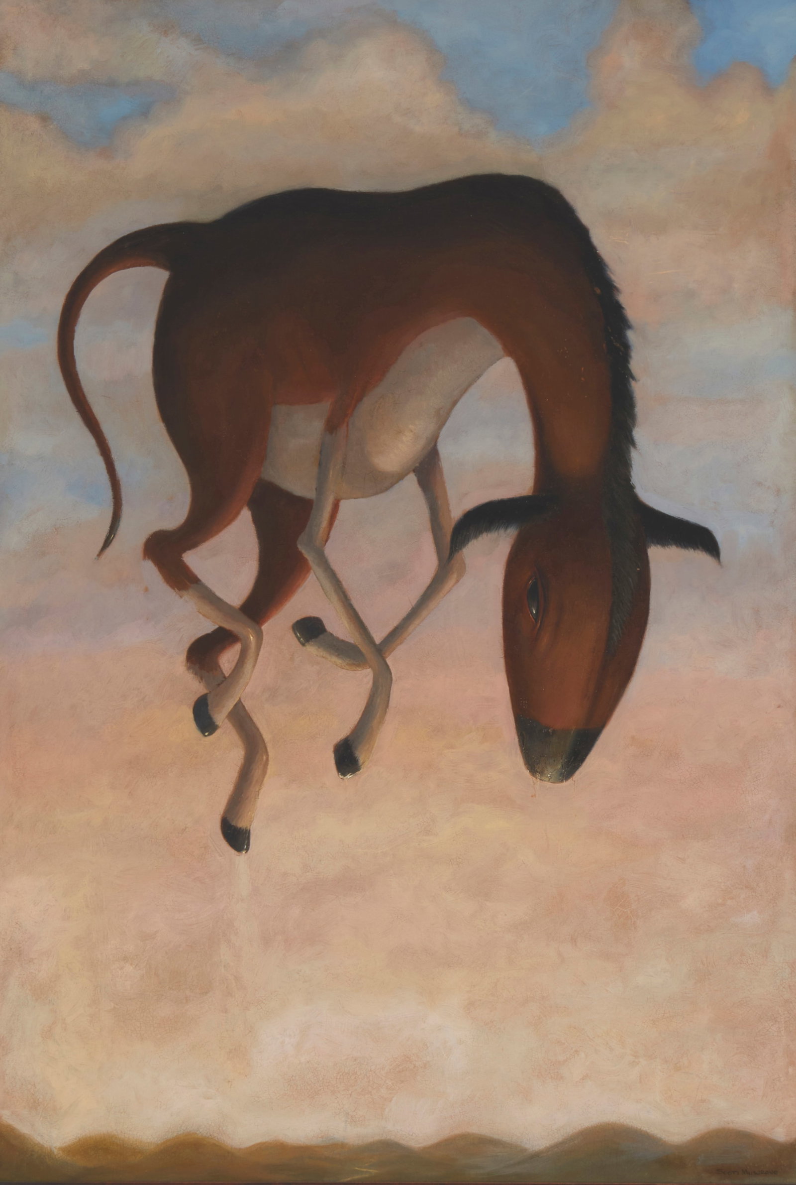 Scott Musgrove (b. 1966), "The Inevitability of Gradualness," 2010, Oil on artist board, 32" H x 22": Scott Musgrove (b. 1966) "The Inevitability of Gradualness," 2010 Oil on artist board Signed lower right: Scott Musgrove; titled on the frame plaque 32" H x 22" W Provenance: Priva