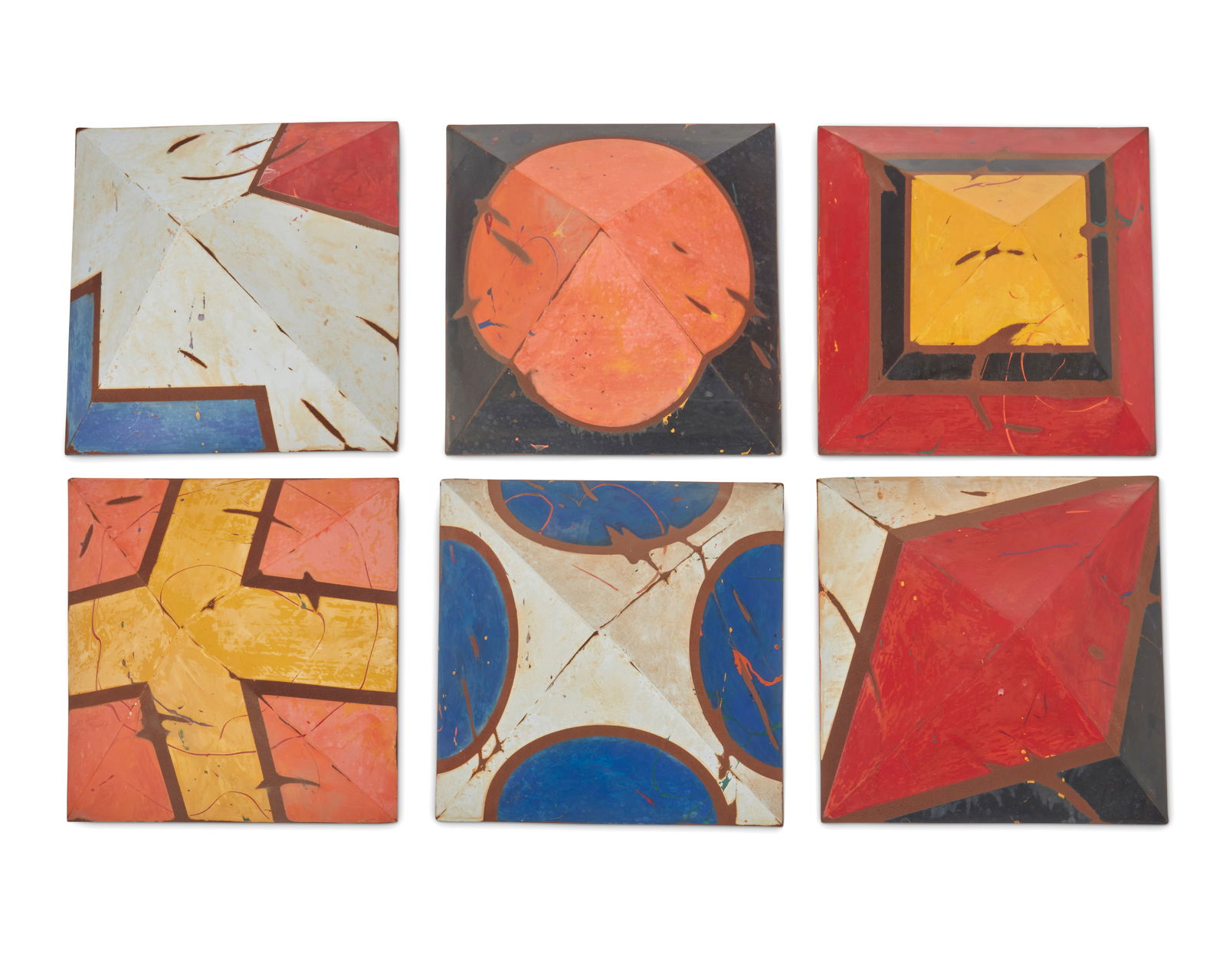 Delos Van Earl (b. 1951), Abstract wall sculptures, 2004, Steel and paint (six examples), Each: (1 of 6)