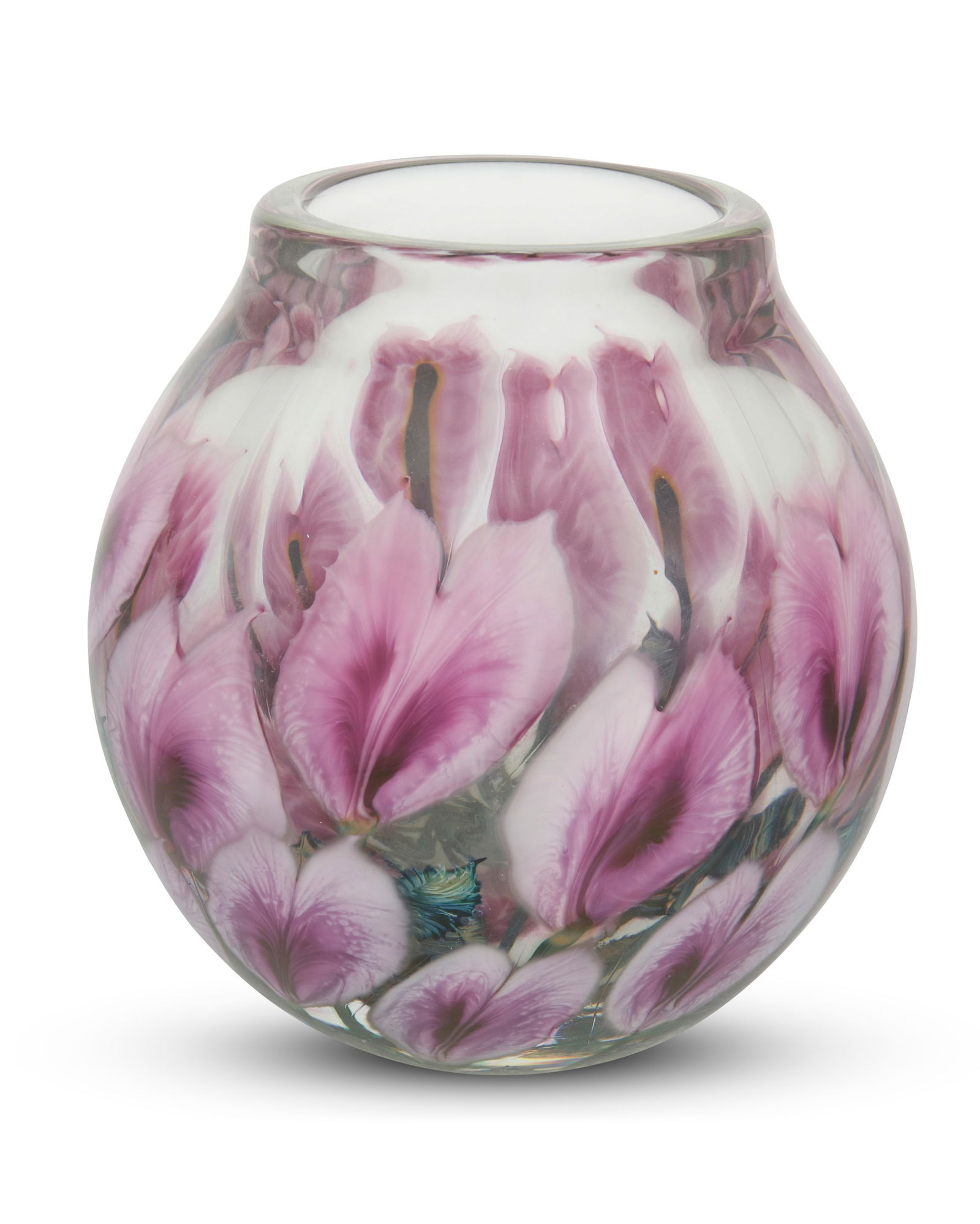 Daniel Lotton (b. 1963), A crystal vase, 2004, 8.875" H x 8.5" Dia. (1 of 3)