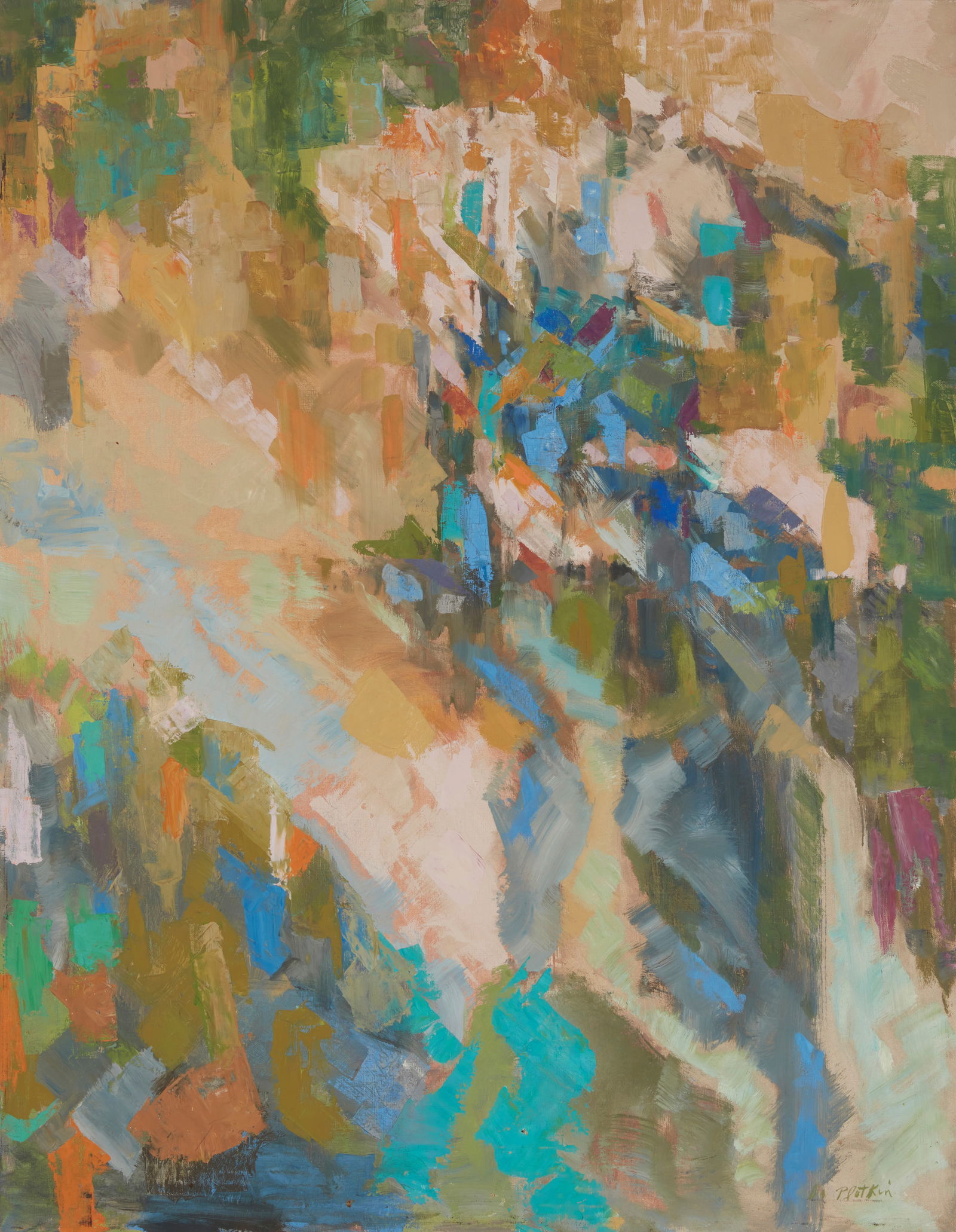 Adele Plotkin (1931-2013), "Winter in Venice," 1959, Oil on canvas, 36" H x 28" W (1 of 6)