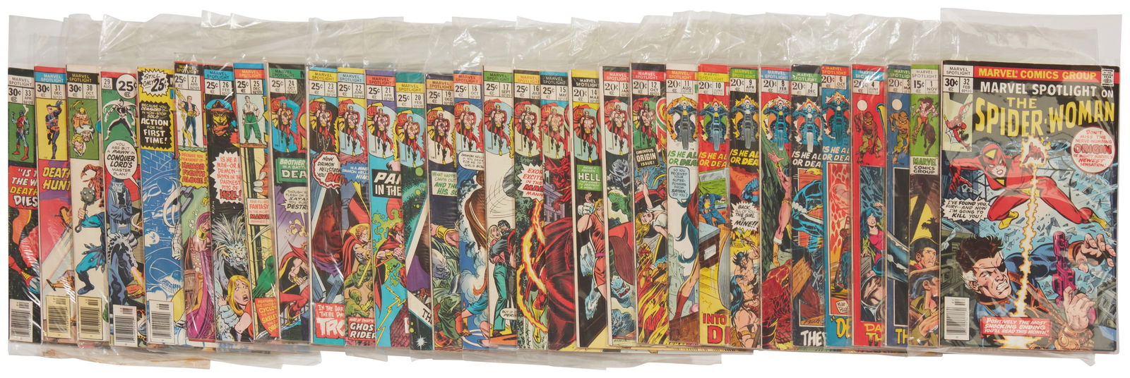 A group of Bronze Age Marvel Spotlight comics (1 of 3)
