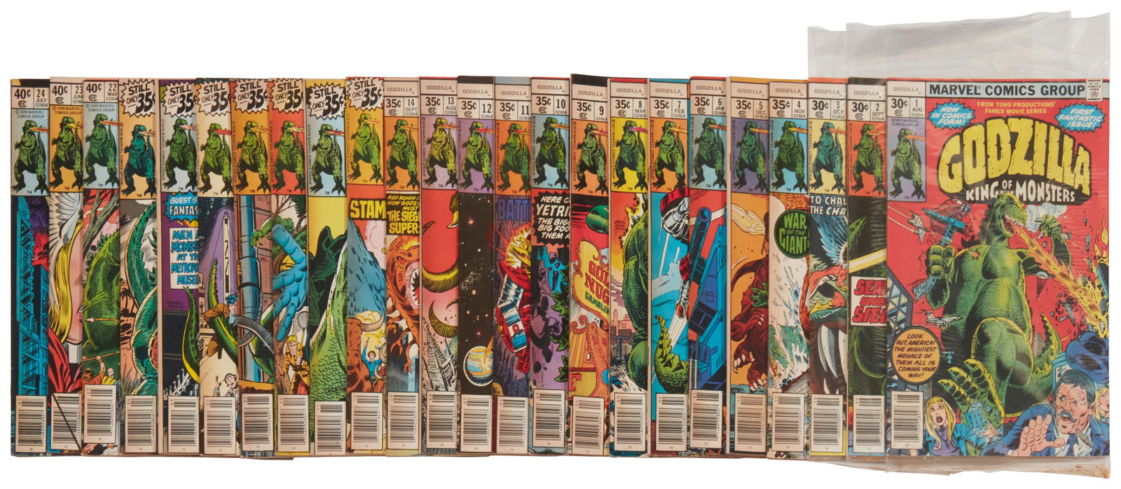 A group of Bronze Age Marvel Godzilla comics (1 of 3)