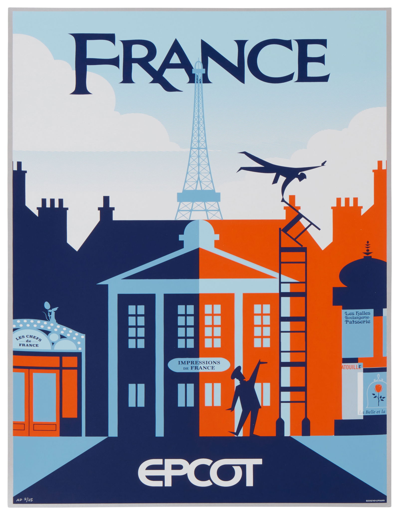 Eric Tan (20th century) and Stacey Aoyama (20th century), "EPCOT 40th Anniversary - France," 2019, (1 of 5)