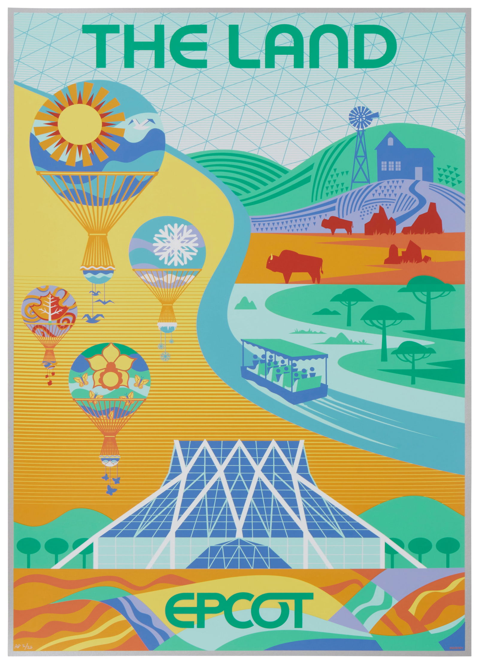 Eric Tan (20th century) and Stacey Aoyama (20th century), "EPCOT 40th Anniversary - The Land," 2019, (1 of 5)