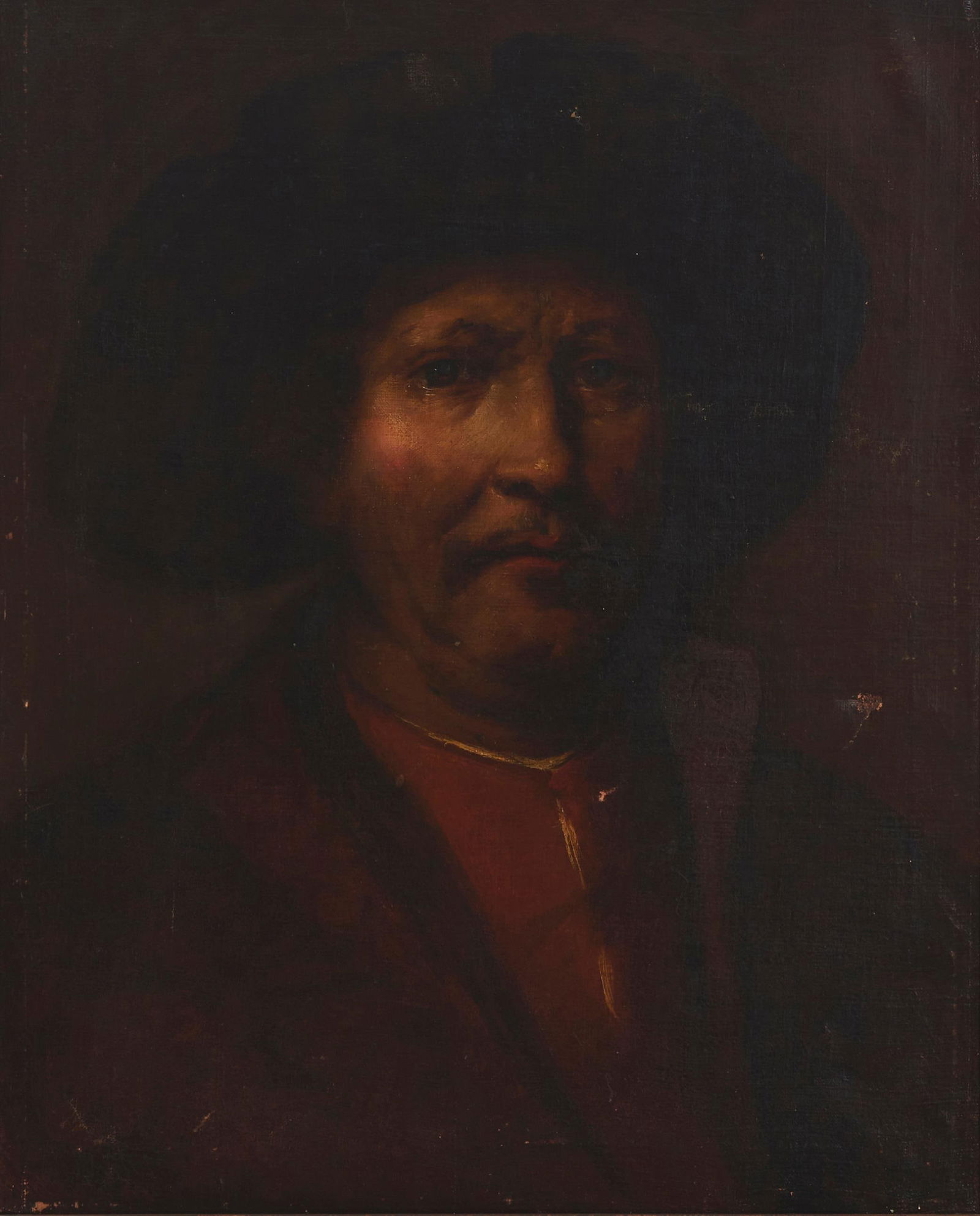 After Rembrandt (1606-1669), Self-portrait, 19th century (1 of 5)