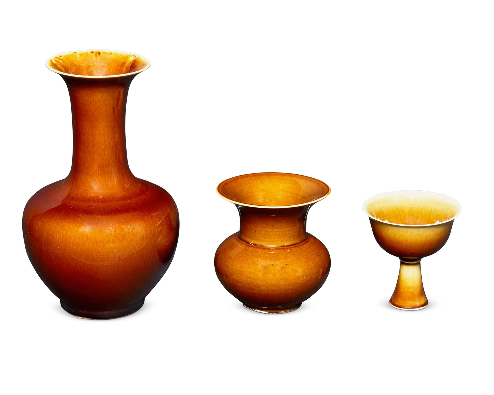 A group of Chinese brown glazed porcelain vessels (1 of 7)