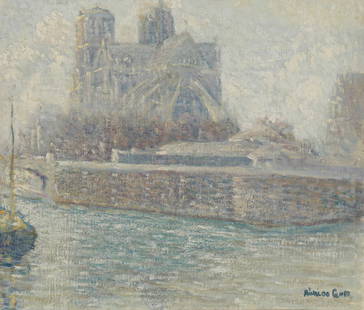 Rinaldo Cuneo (1877-1939), Notre Dame, Oil on canvas: Rinaldo Cuneo(1877-1939)View of Notre Dame from the SeineOil on canvasSigned lower right: Rinaldo Cuneo15" H x 17.75" W