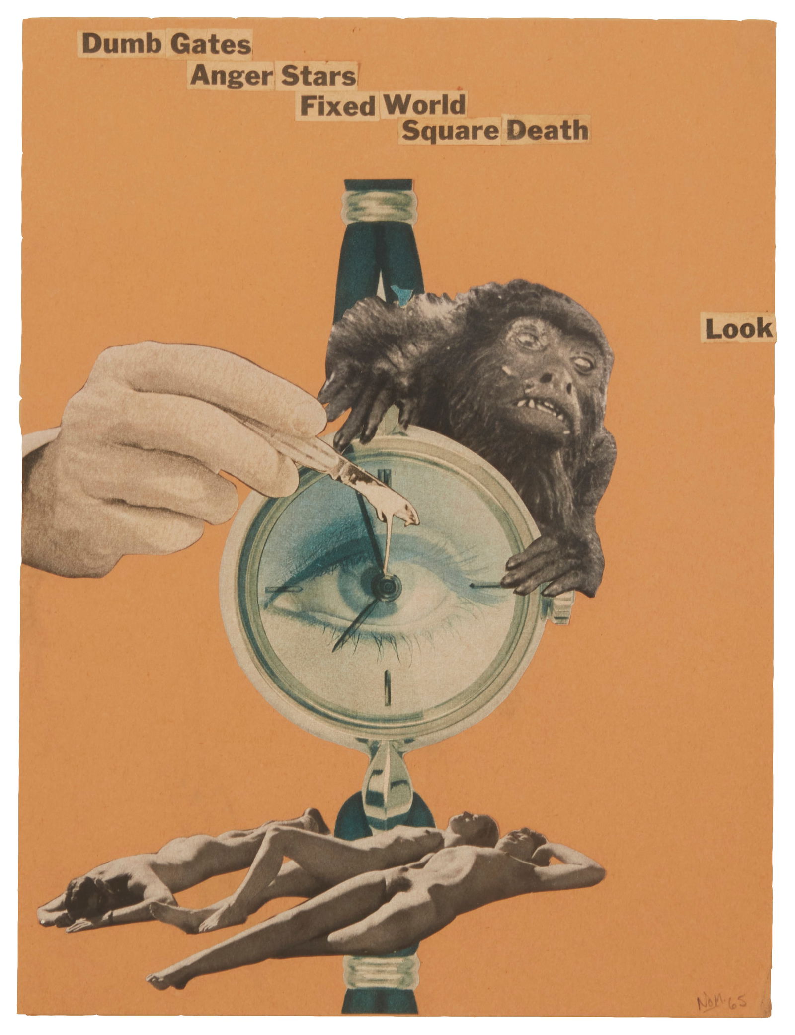 Norman Ogue Mustill (1931-2013), "Dumb Gates, Anger Stars, Fixed World, Square Death...Look," 1965, (1 of 5)